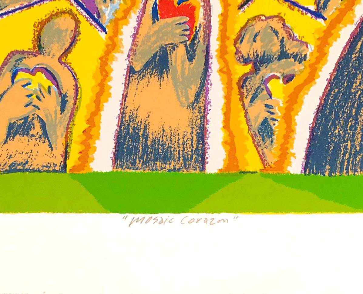 Mosaic Corazon - Contemporary Print by Leo Limon