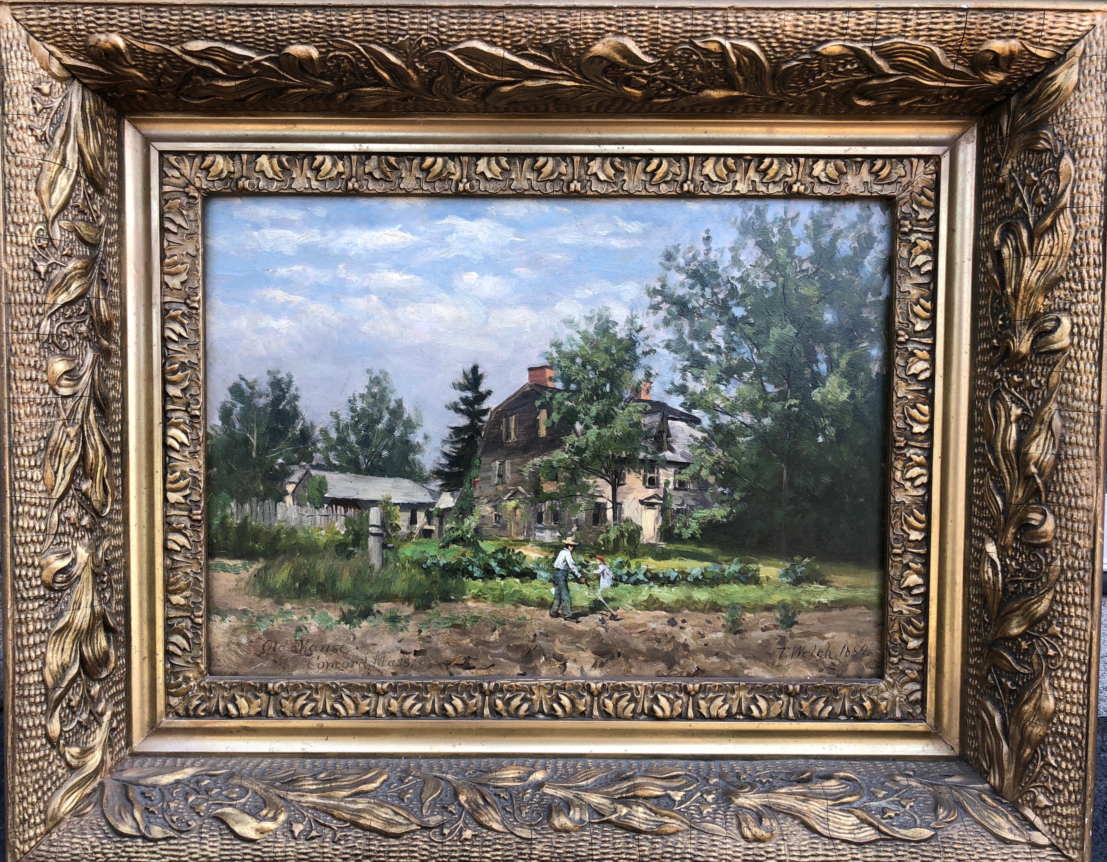 Thaddeus Welch Landscape Painting - Old Manse, Concord