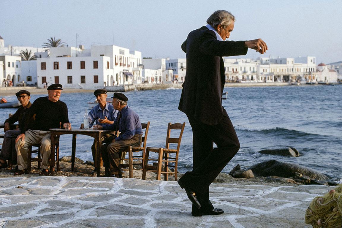 Eva Sereny Landscape Photograph - Anthony Quinn, Onassis, The Greek Tycoon, Mykonos, Greece