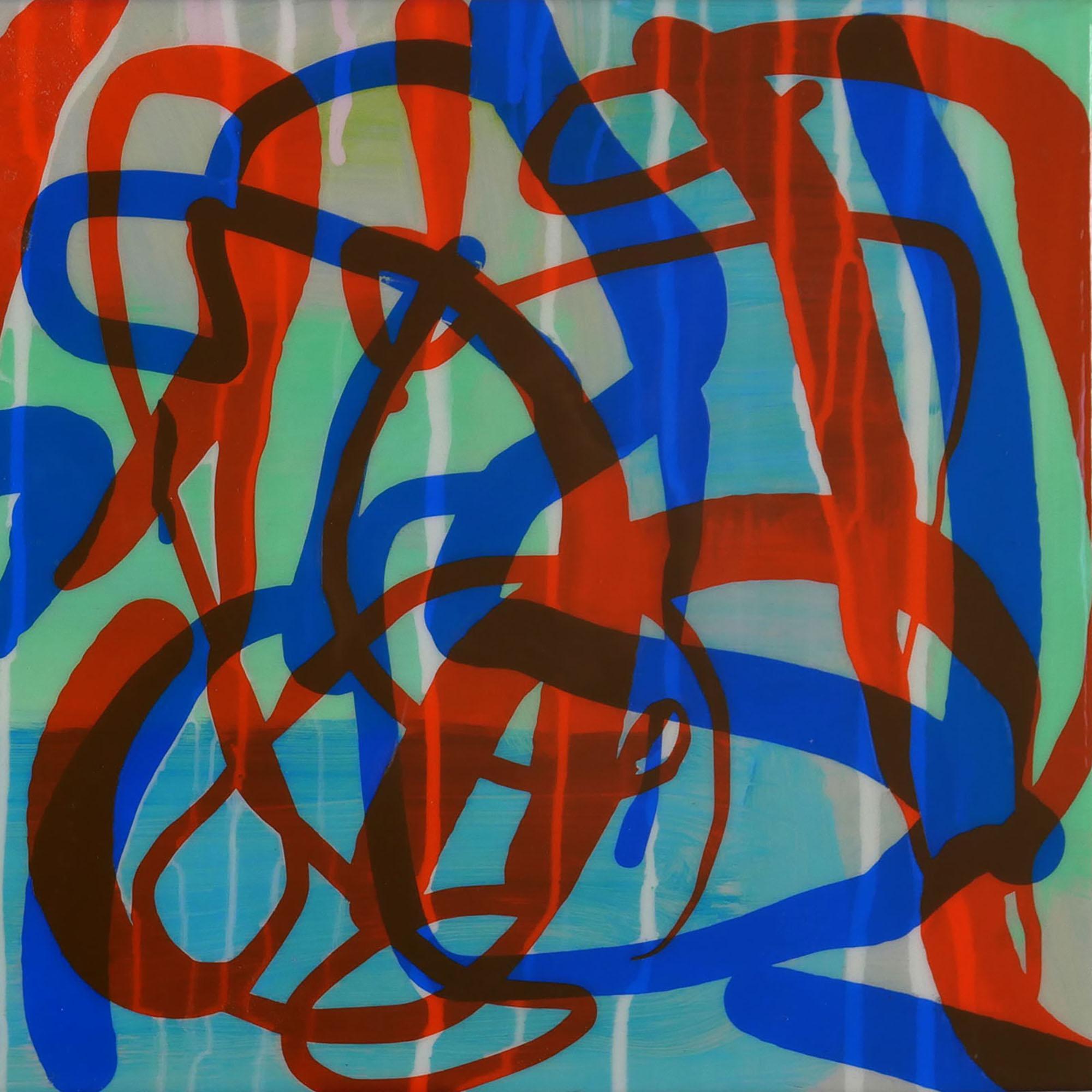 Matt Enger Abstract Painting - Hurley Burly #14