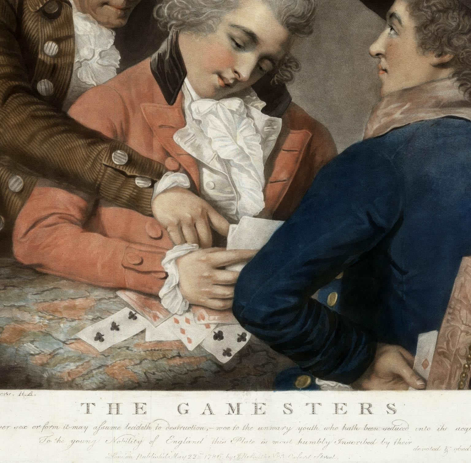 The Gamesters.  The Fortune Teller.  - English School Print by Rev. Matthew William Peters, R. A.