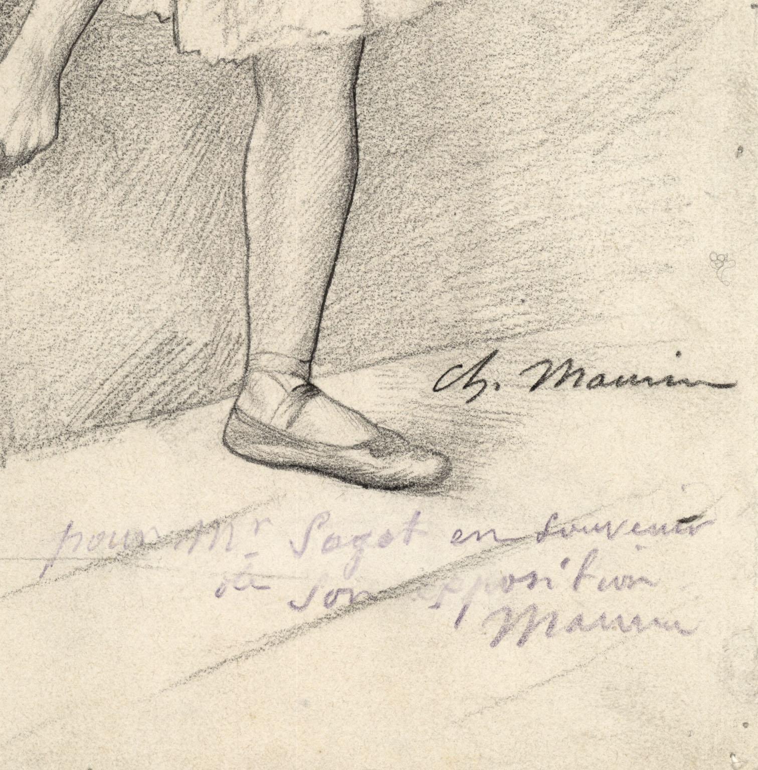 Ballett-Tänzer, unbetitelte Zeichnung. – Art von Charles Maurin