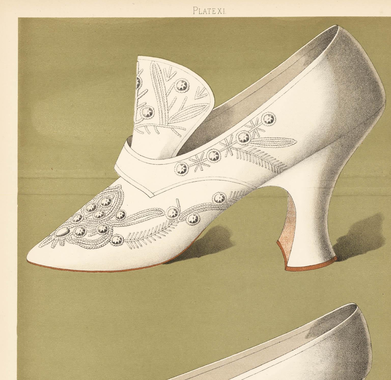 Damen-Kleidschuhe. Servierplatte XI. – Print von T. Watson Greig