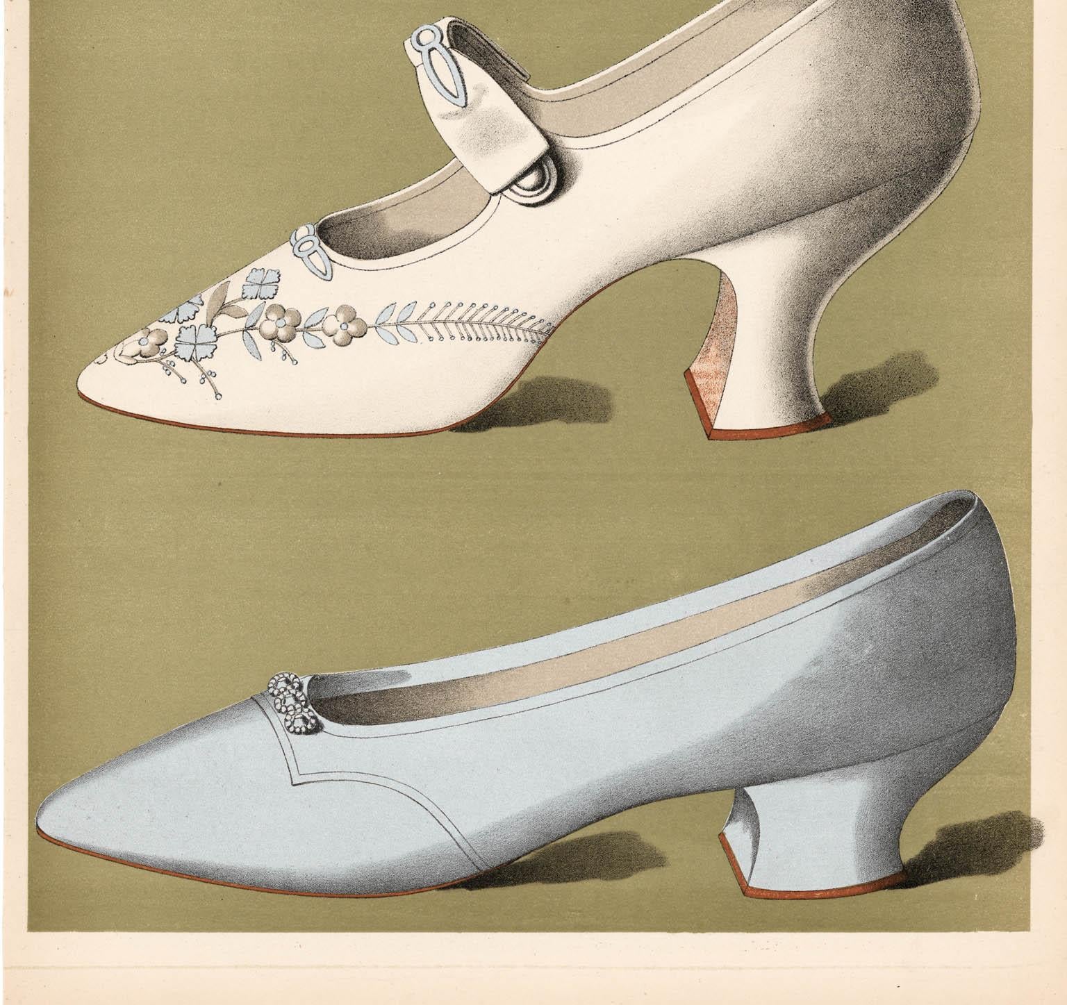 Ladies Dress Shoes.  Plate XII. - Naturalistic Print by T. Watson Greig