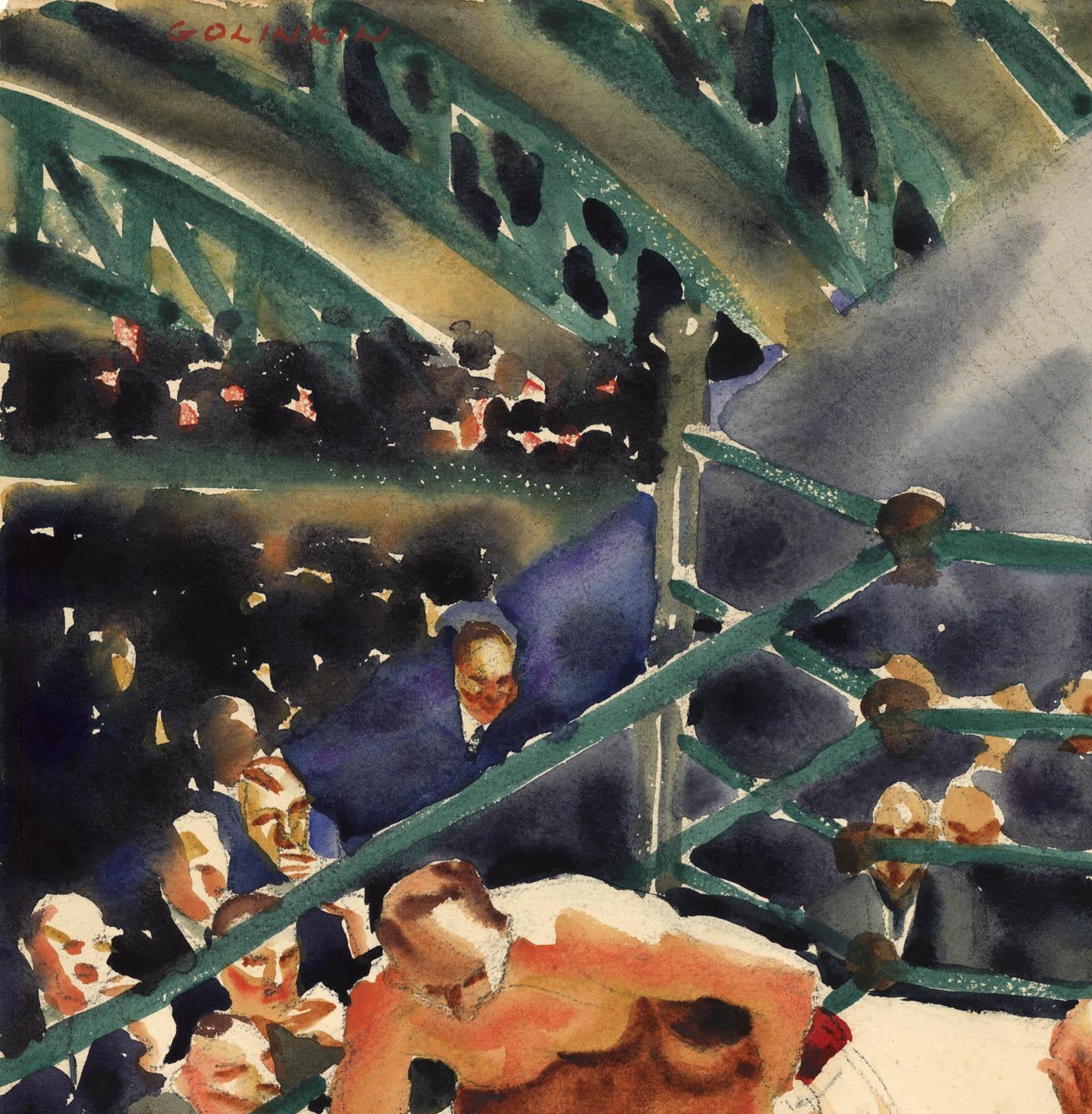 Lucha [sin título]. - Art Naturalista de Joseph Webster Golinkin