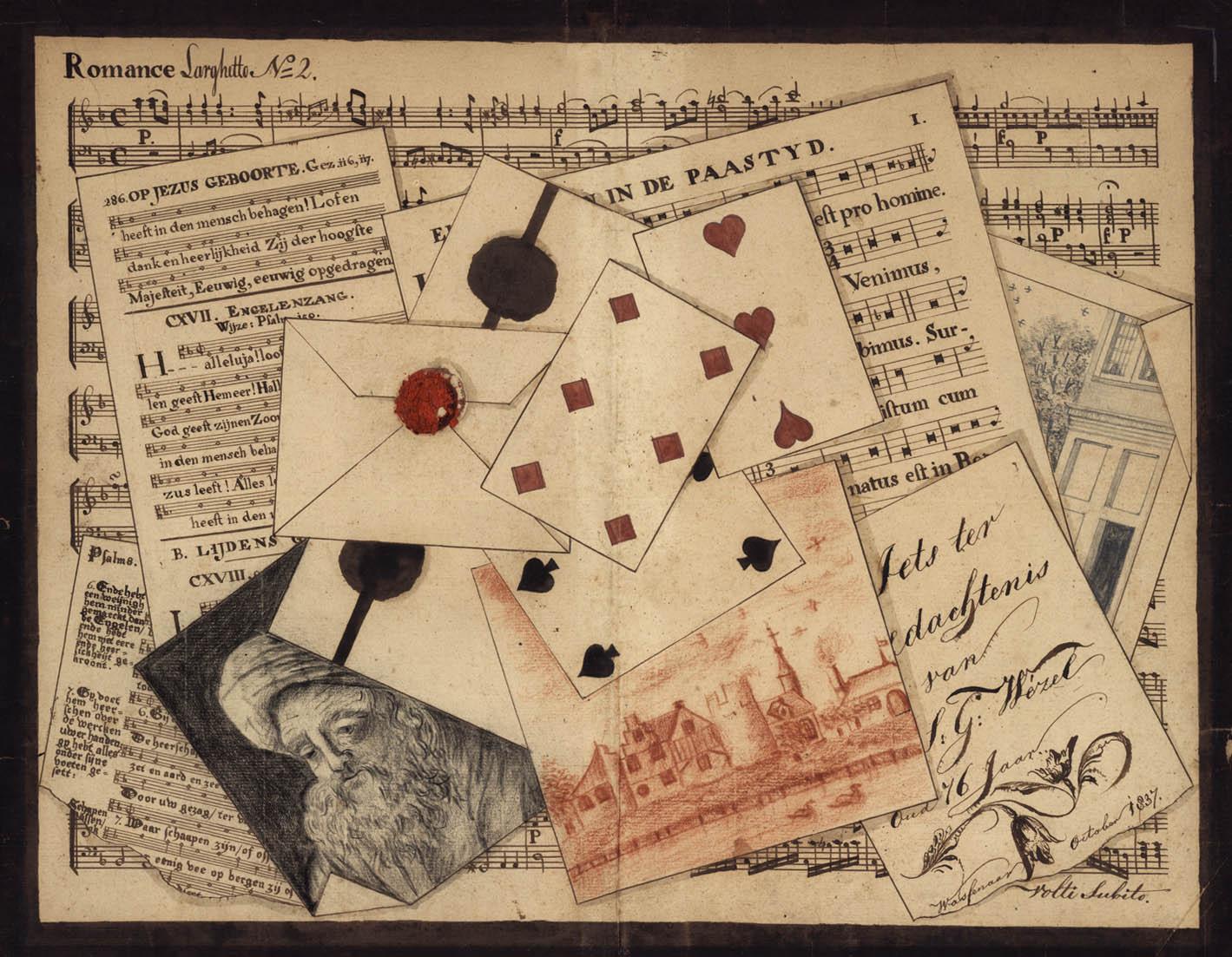 Trompe L'oeil [oeil] [ohne Titel]. Hommage... Ter Nagedachtenis van S. G. Wezel oud 76 Jar