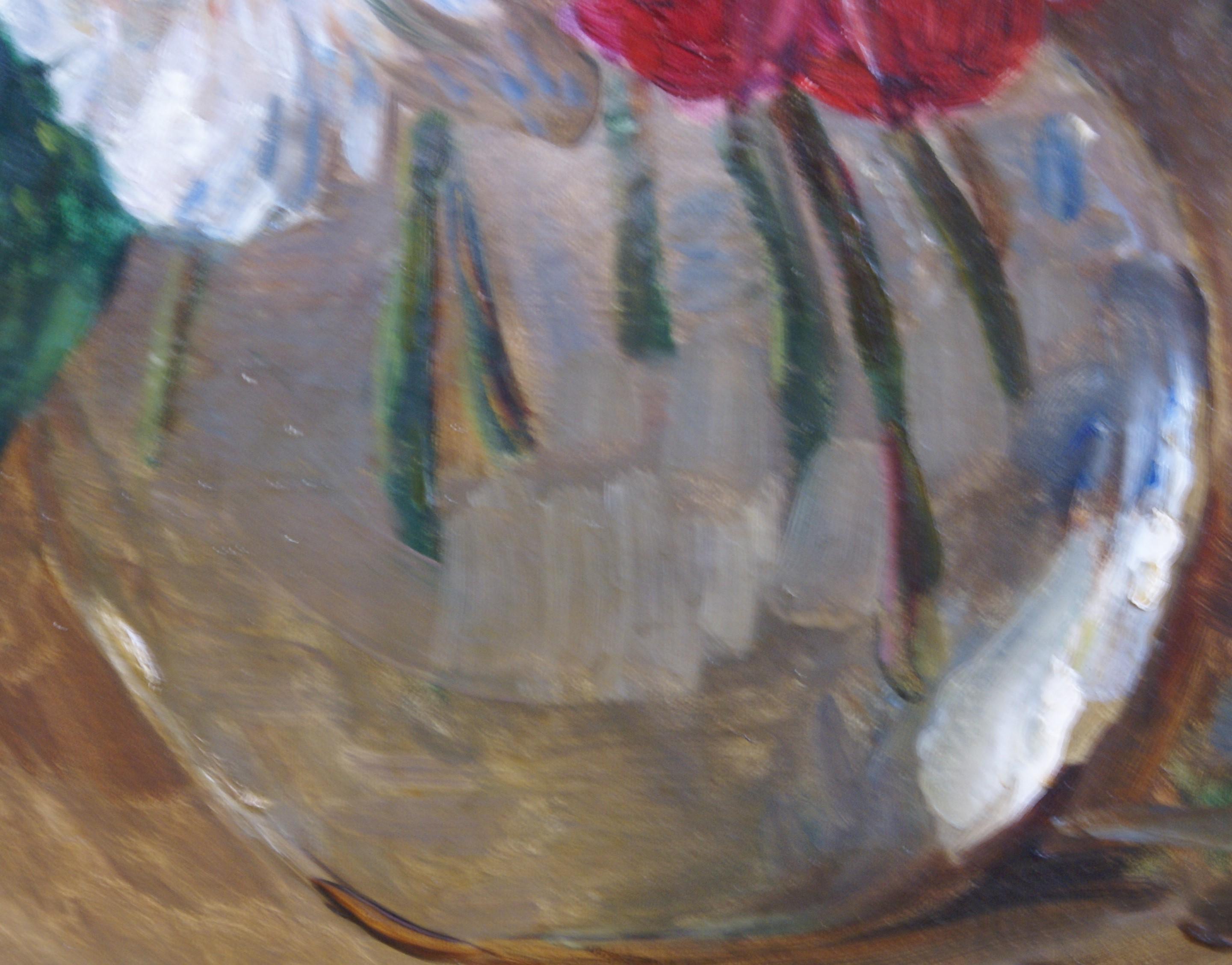 {Bouquet de roses}  - Post-Impressionist Painting by René Louis Chrétien