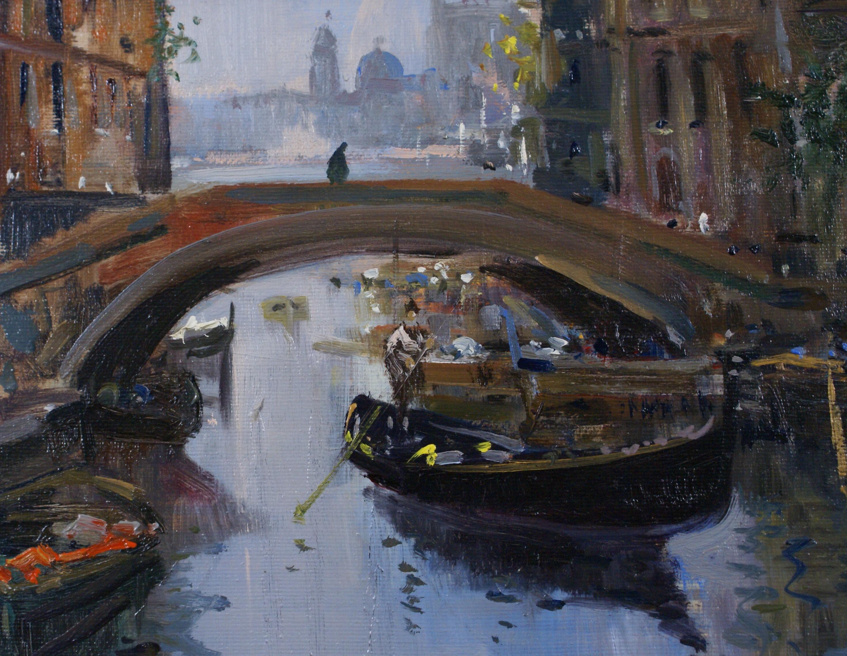 Rio di Venezia (River of Venice) - Painting by Eniko Esposito