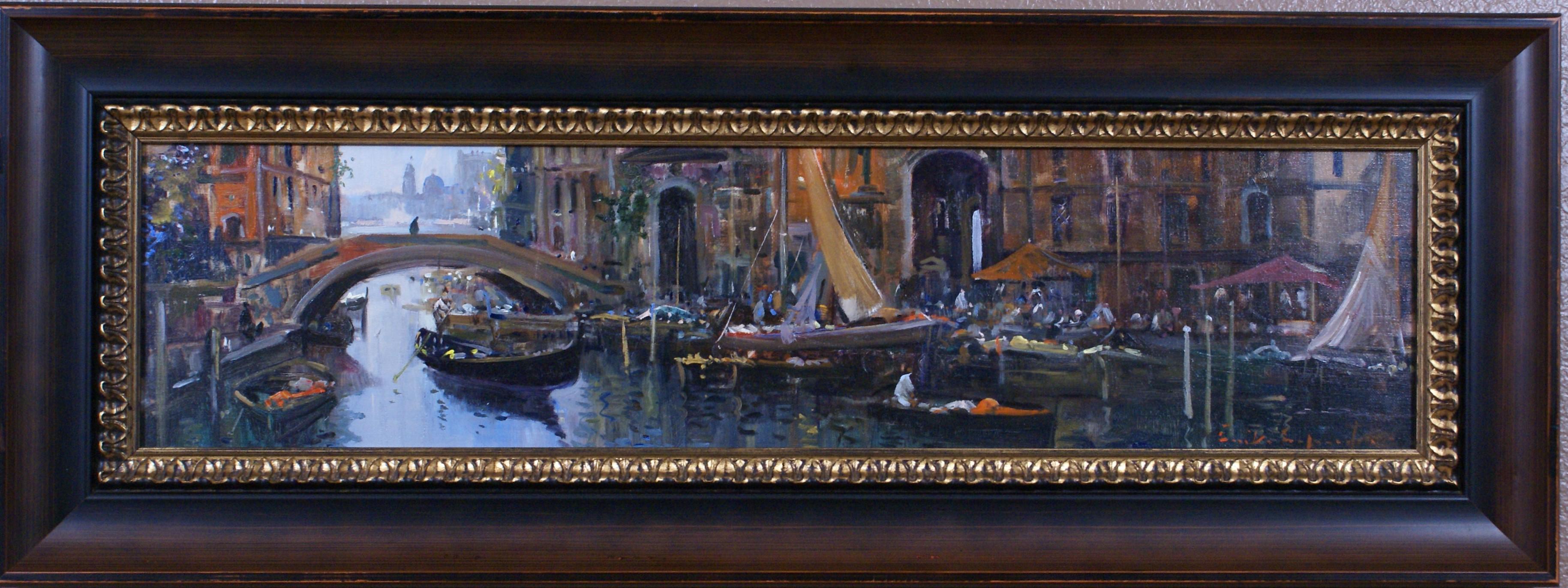 Eniko Esposito Landscape Painting - Rio di Venezia (River of Venice)