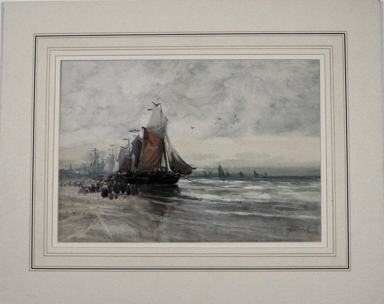Caricamento del pescato [Katwyck Aan Zee] - Art Moderno di Charles Paul Gruppe