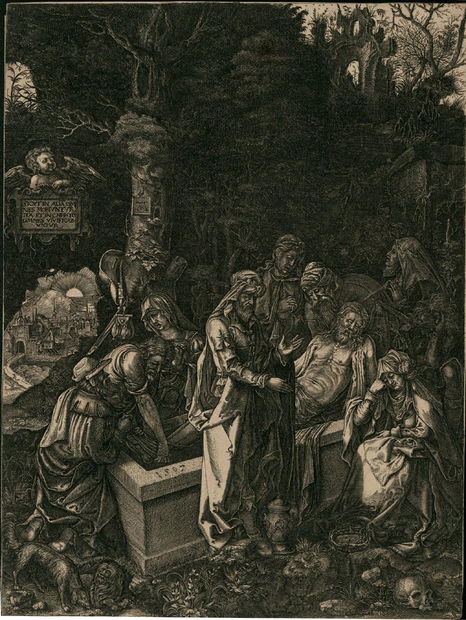 Unknown Portrait Print - The Entombment of Christ