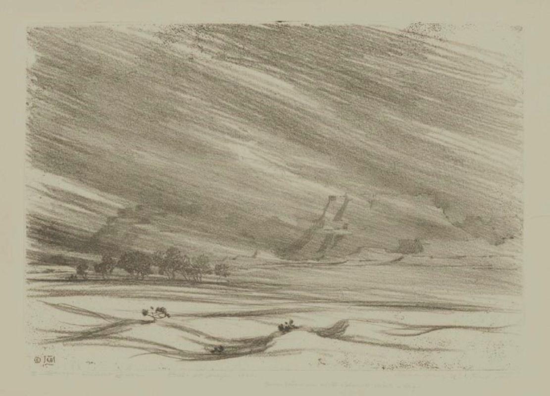 Ein Sandsturm auf dem kleinen Colorado River, Arizona – Print von George Elbert Burr