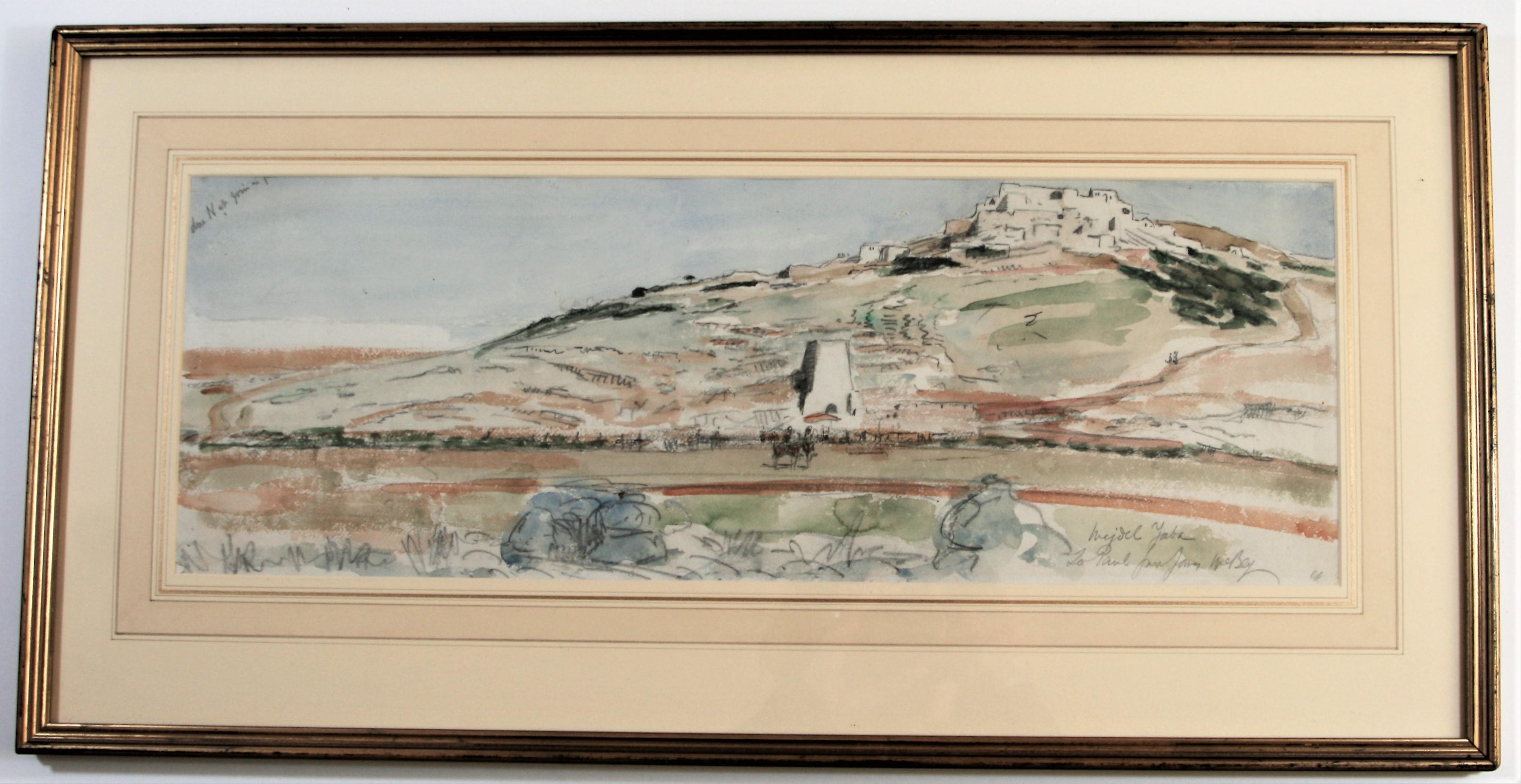 Mejdel Yaba. 20 September, 1918 Pencil, ink and watercolour on paper. 8 1/8 x 22. Provenance: The Fine Art Society. Annotated, upper left, 