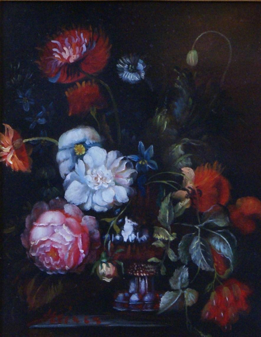 Floral Still Life - Painting by Steiner