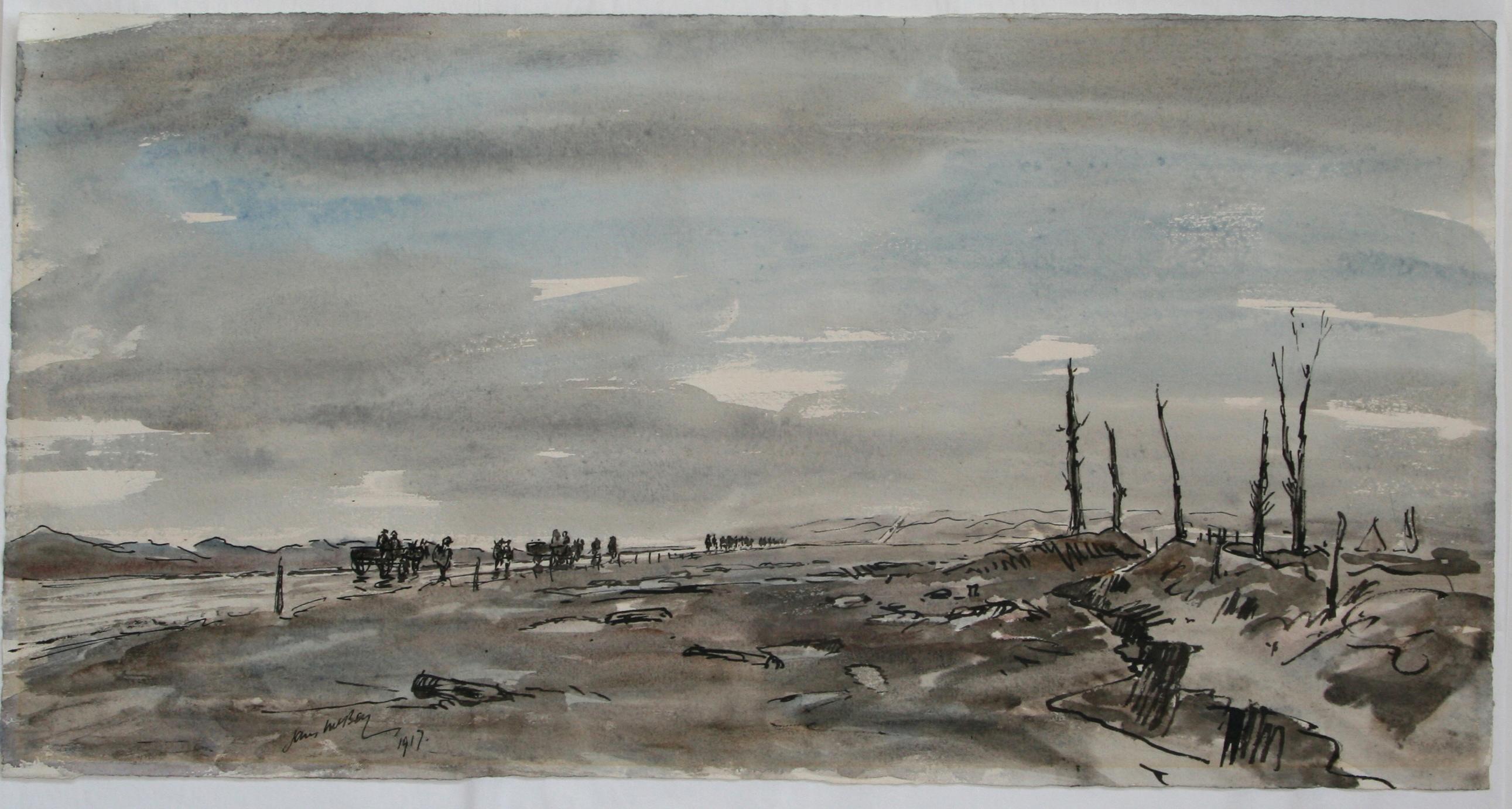 The Somme Front - Art by James McBey.