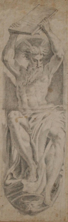 Moïse brisant la tablette de la loi (d'après Parmigianino. 1503-1540)