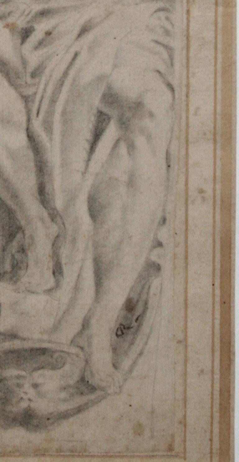 Moïse brisant la tablette de la loi (d'après Parmigianino. 1503-1540) - Beige Portrait par Daniel Ramée