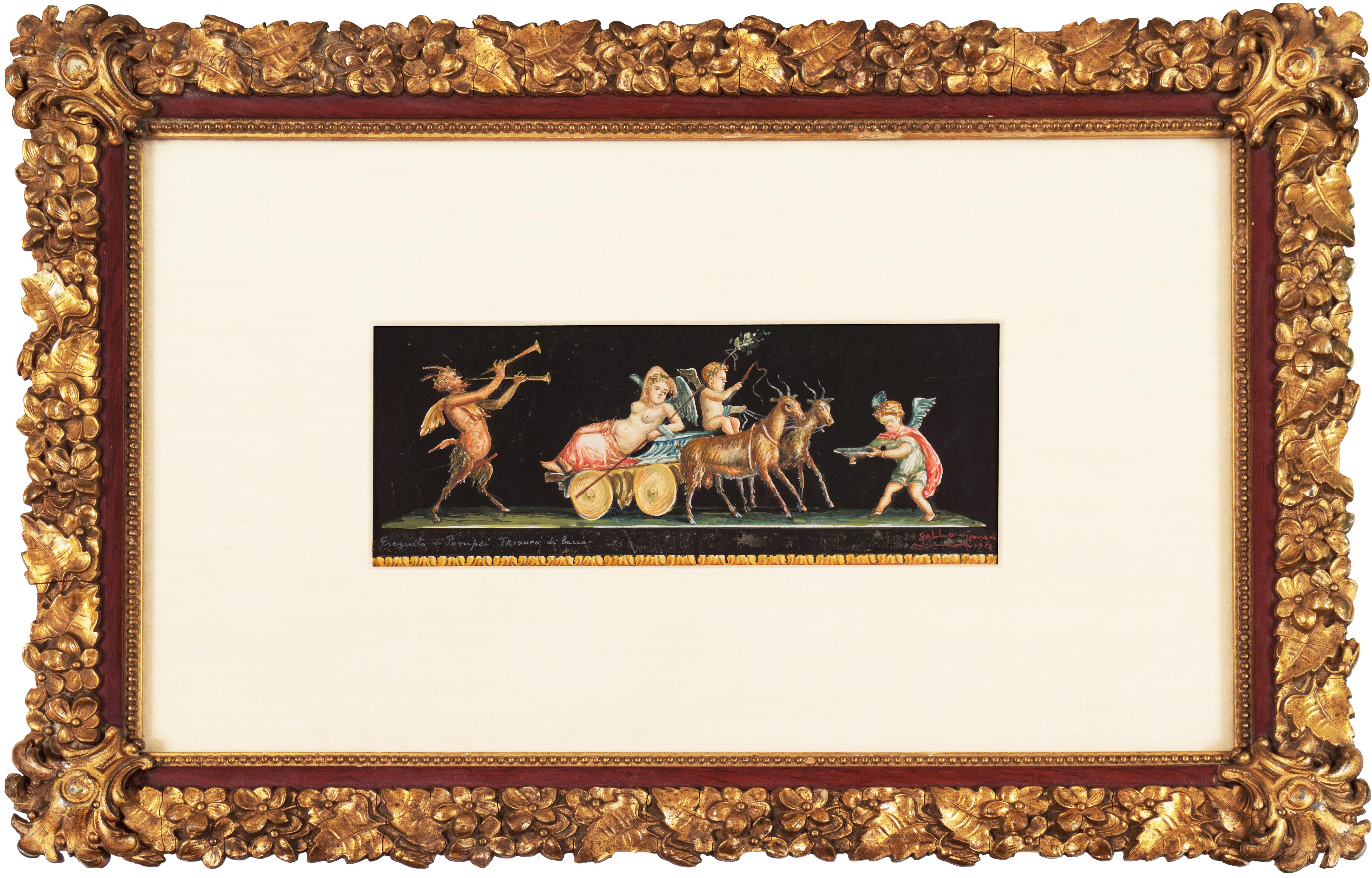Figurative Art de Giovanni Gallo - "Bacanal", Pompeya de mediados de siglo, Mitología romana, Baco, Neoclásico