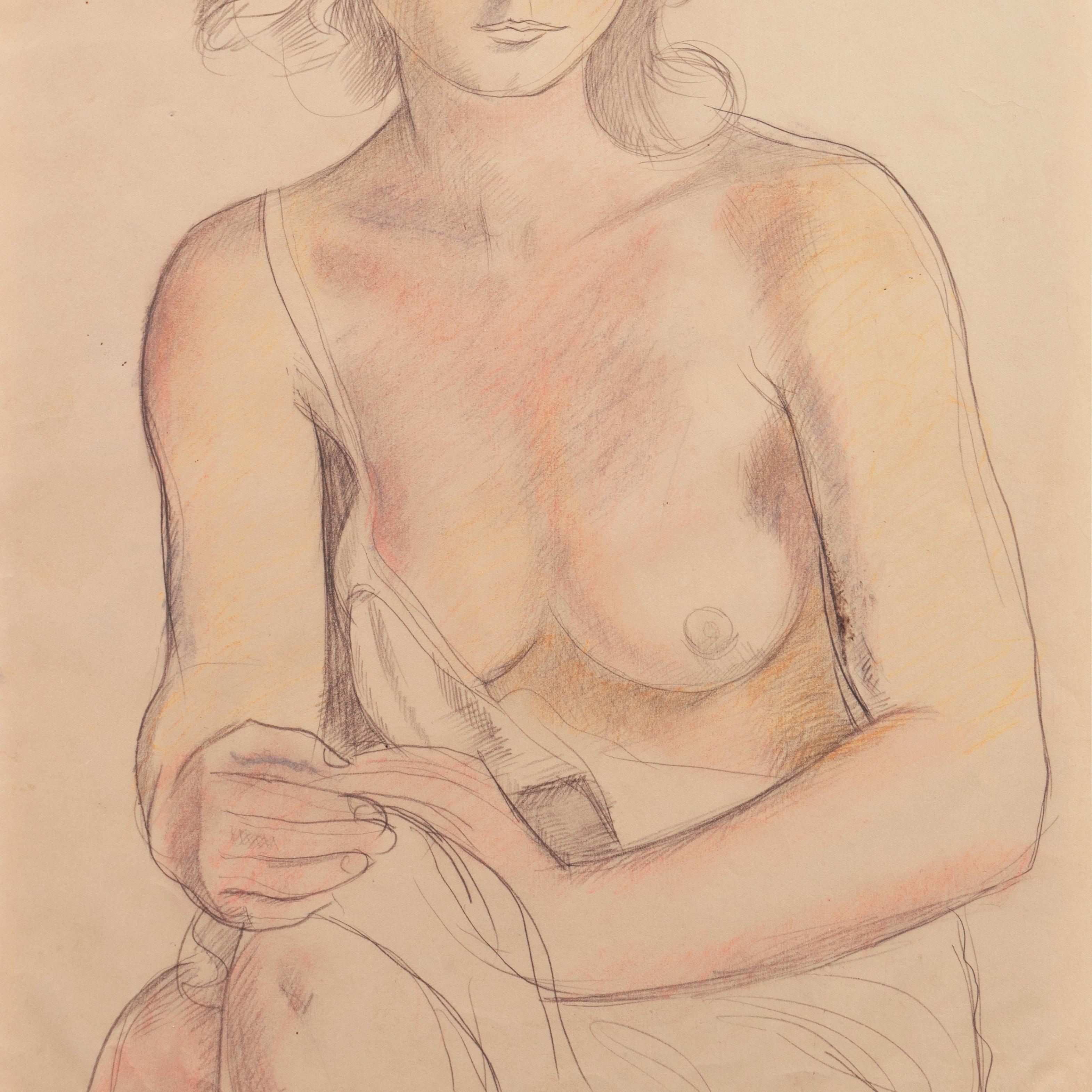 'Young Woman Seated', Ecole des Beaux Arts, Bay Area, New York, American School  2