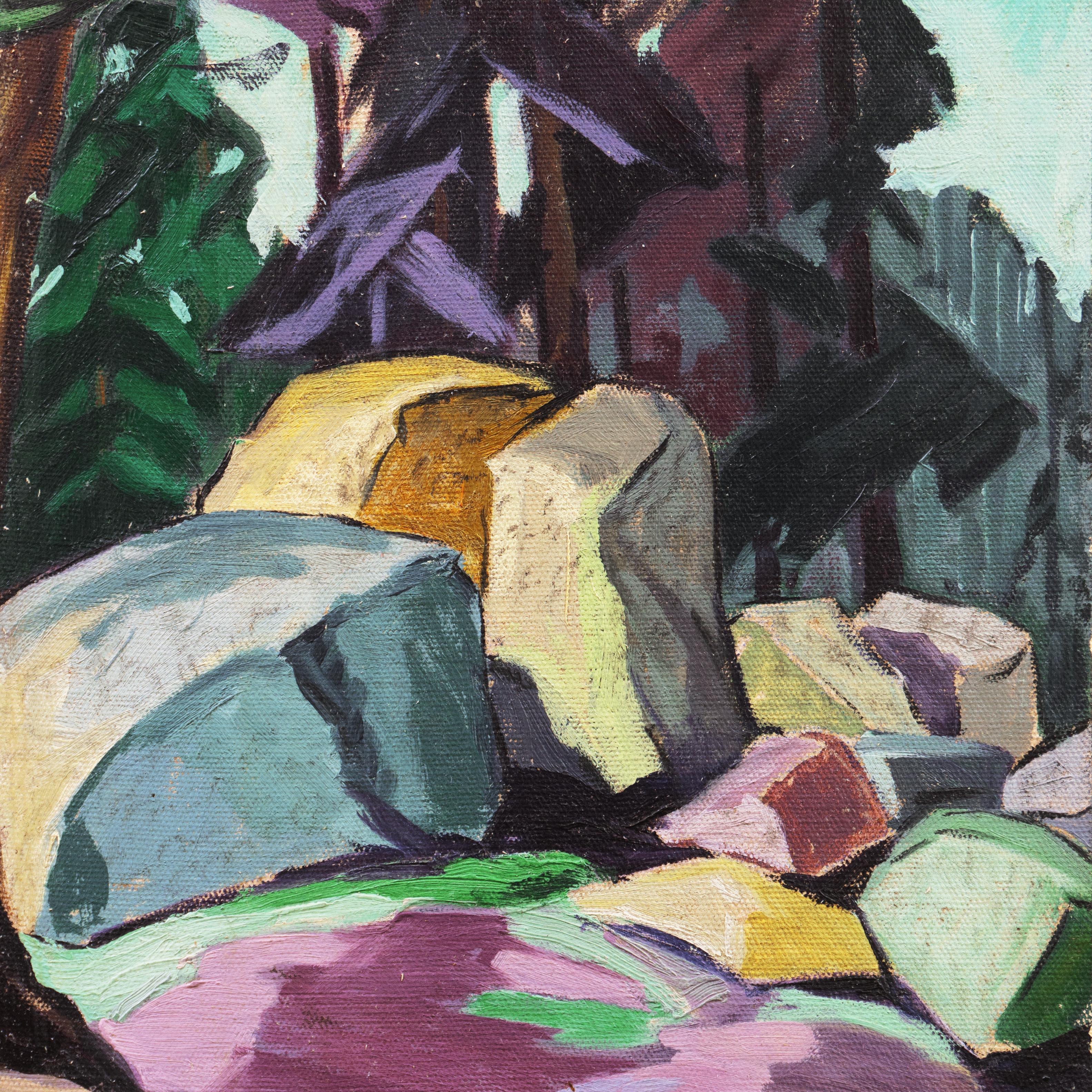 California Landscape, 'Mountain Forest', Woman Artist, SFAA, Oakland Museum - Modern Painting by Marie Cruess