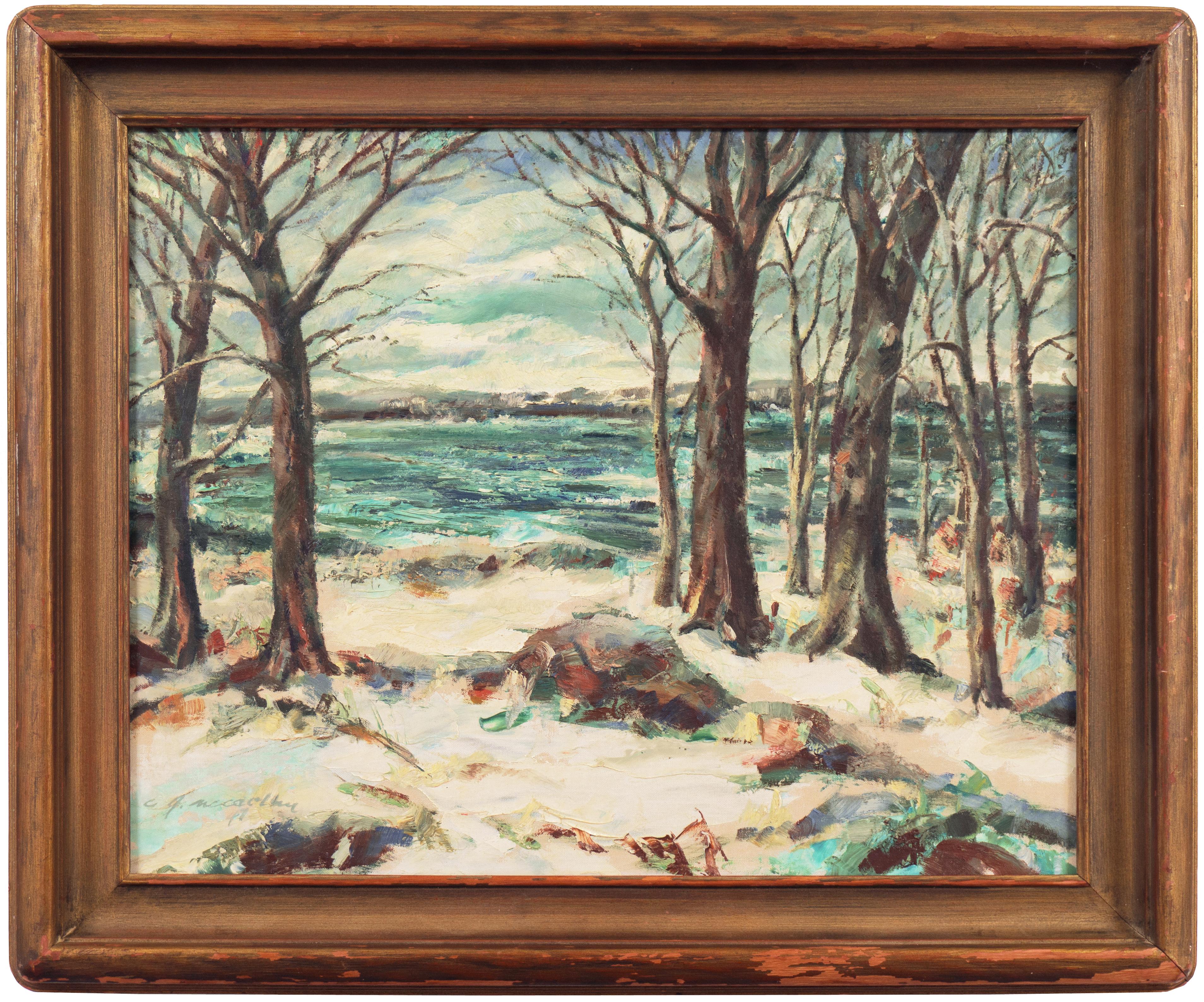 Clarence McCarthy Landscape Painting - 'Woodstock, New York', Mid-Century Landscape, Society of Illustrators