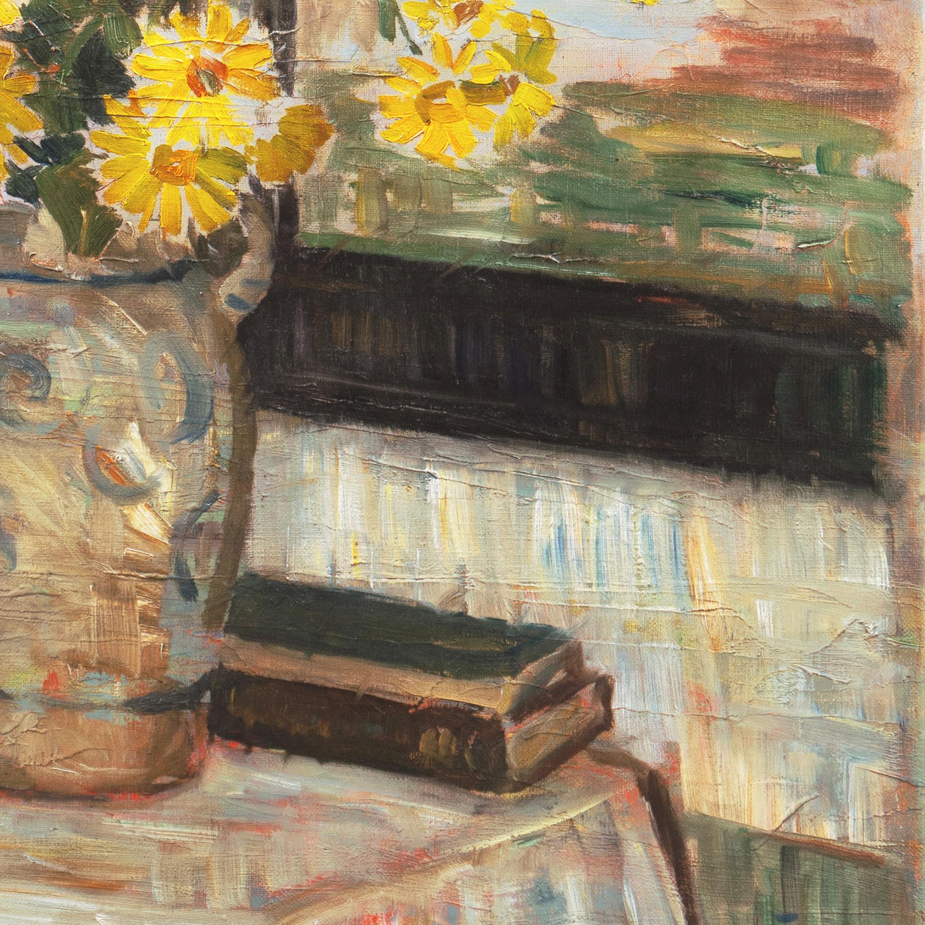 'Yellow Daisies', Danish Impressionist, Charlottenborg Institute, Paris, London 1