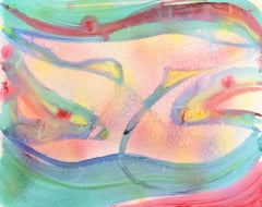 'Rainbow Abstract', San Francisco Bay Area, Abstract Expressionist Watercolor
