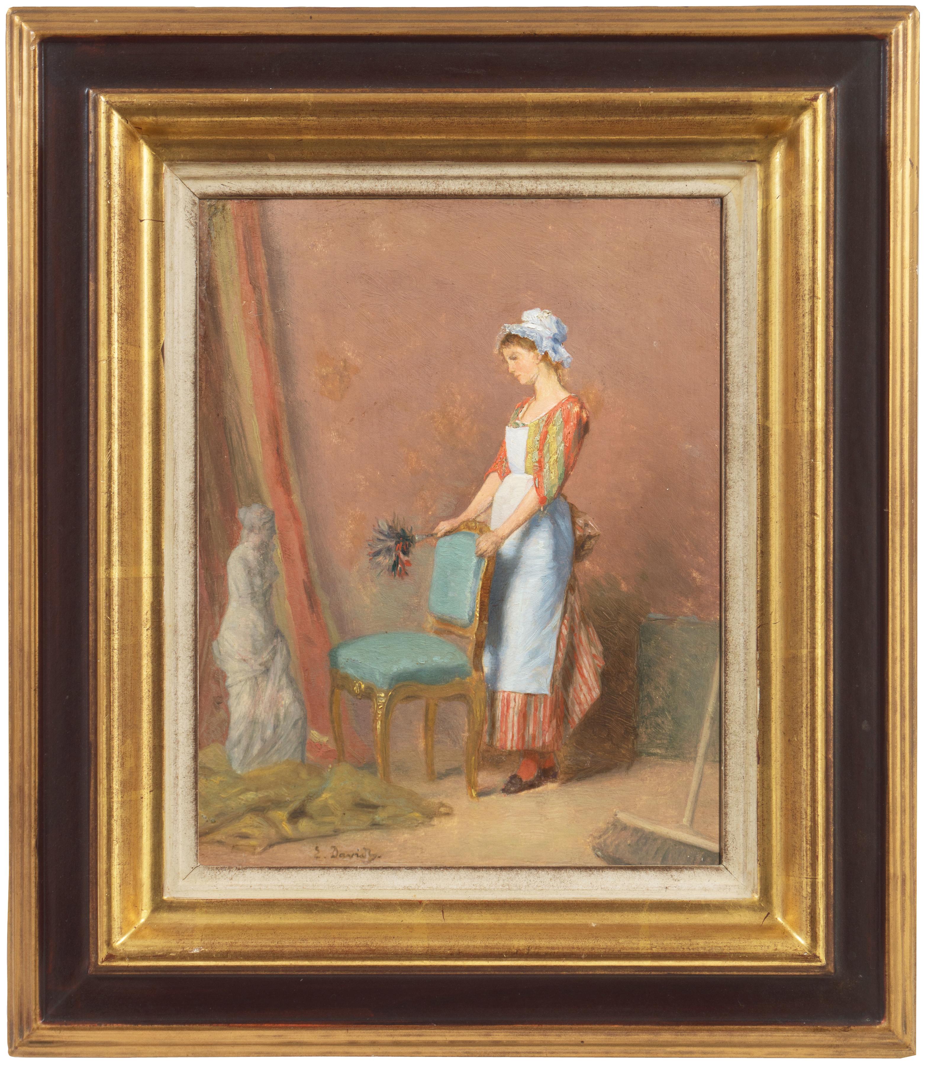 'The Contemplation of Beauty', Ecole des Beaux Arts, Geneva, Venus de Milo - Painting by Emile-François David
