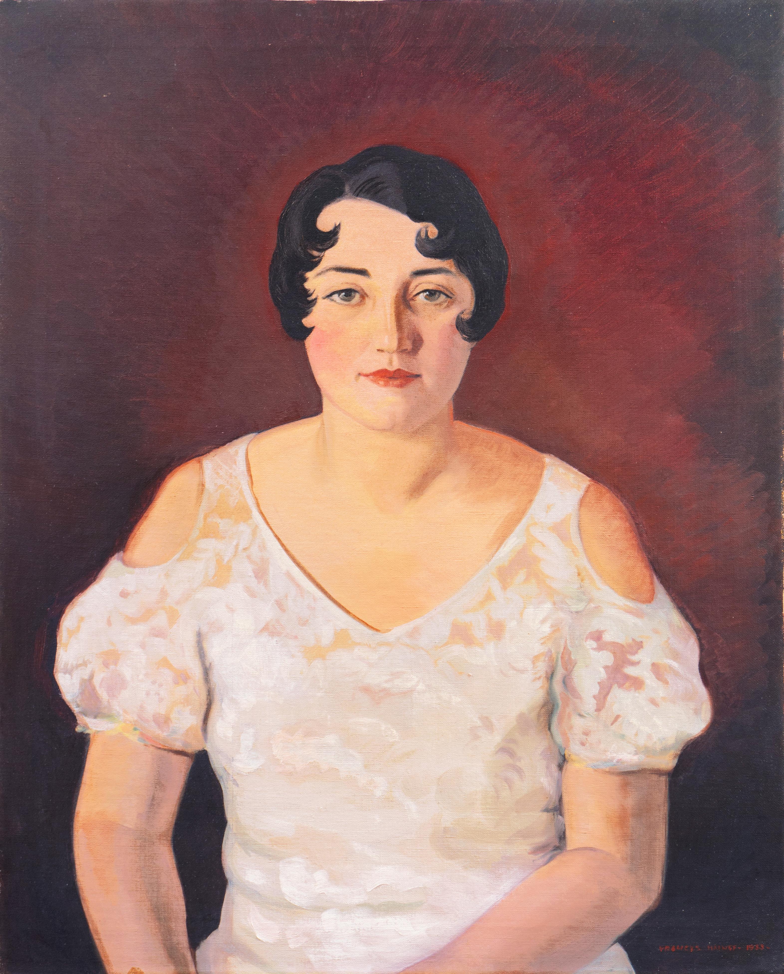 Frances Haines Sweeney Portrait Painting - 'Portrait of a Woman' Early California Woman, Art Institute of Chicago, Art Deco