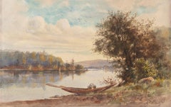 'A Picnic by the River', Early California Watercolorist