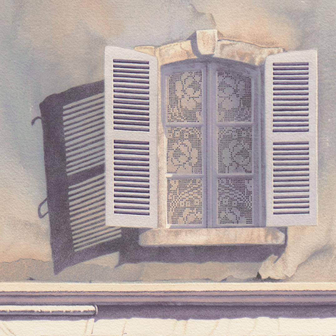 'Bijouterie, Tulle, France', Village français, Boise, Société nationale d'aquarelle en vente 3