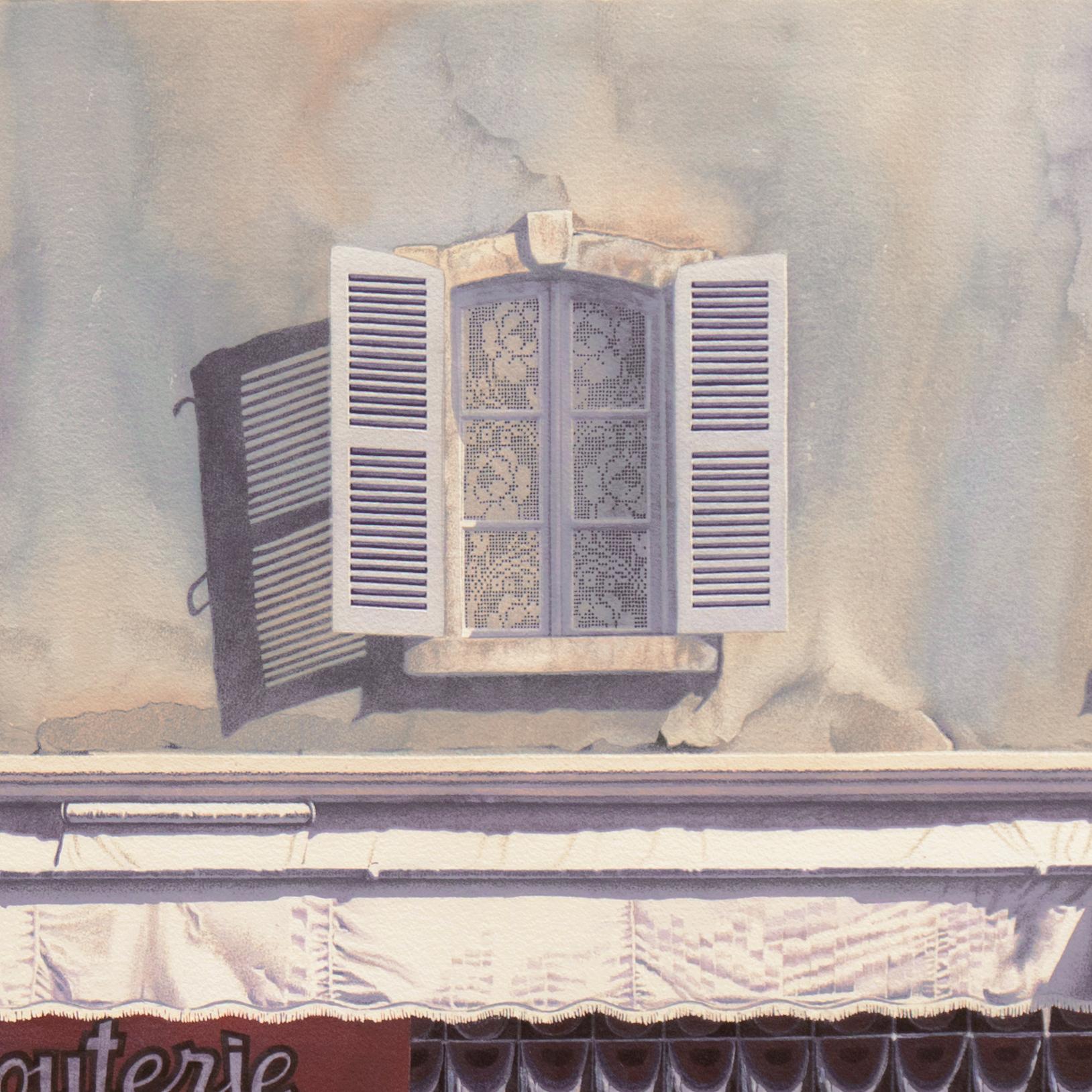 „Bijouterie, Tulle, Frankreich“, Französisches Dorf, Boise, National Watercolor Society im Angebot 2