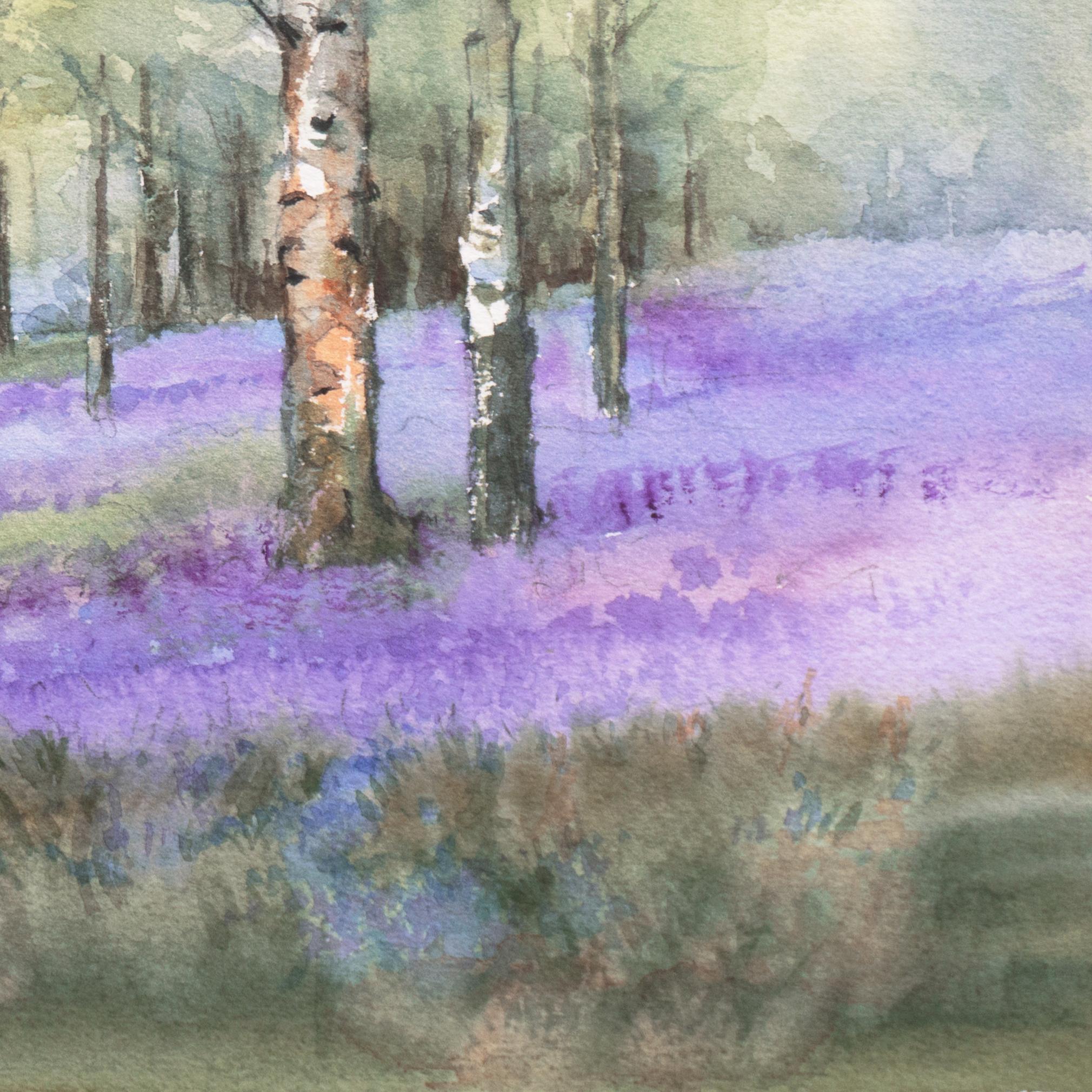 « Printemps Violets, English Cotswolds », Royal Society of British Artists, Dobunni en vente 3