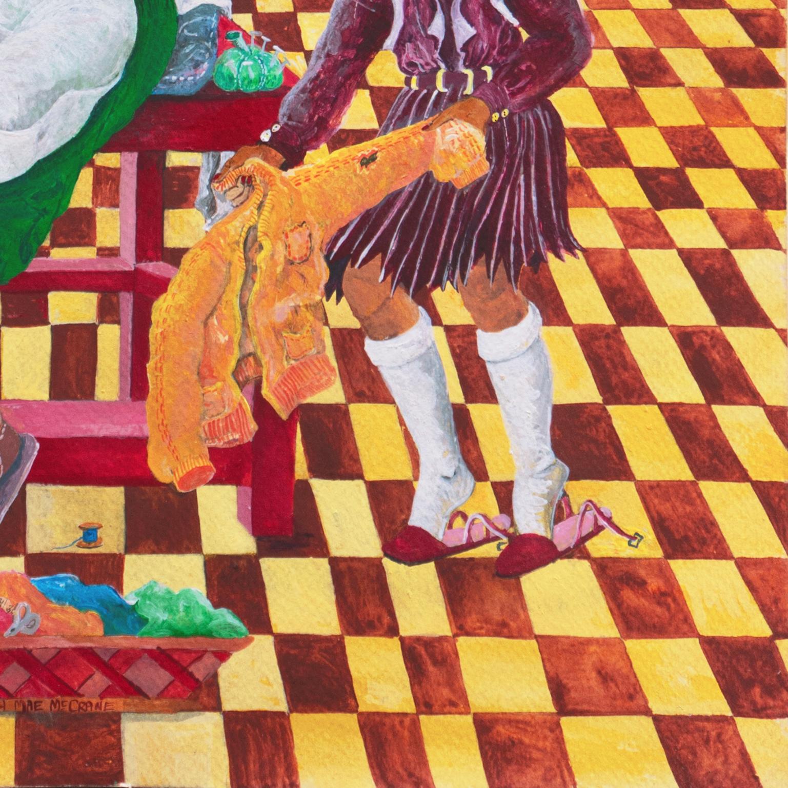 « Mending », artiste populaire afro-américaine, Houston, Dallas, Blues Museum en vente 2
