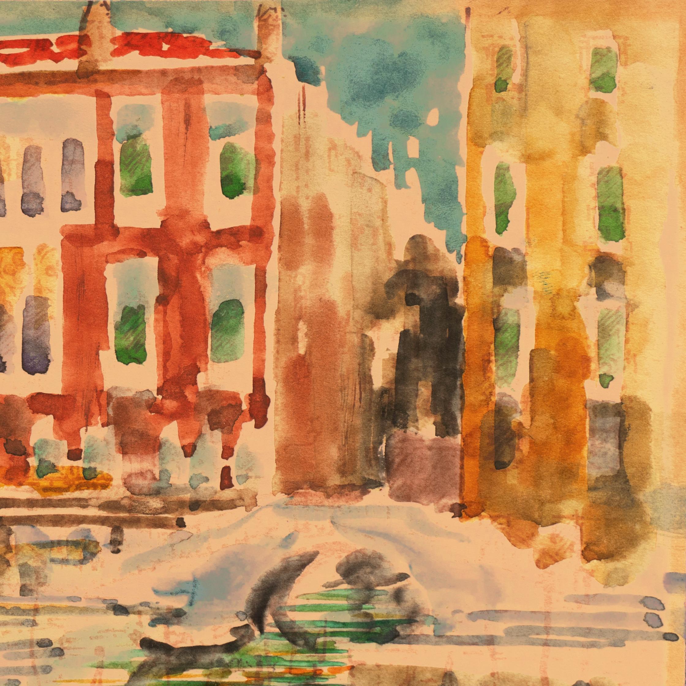 'The Doge's Palace, Venice' - Post-Impressionist Art by Viva Flower Tapie