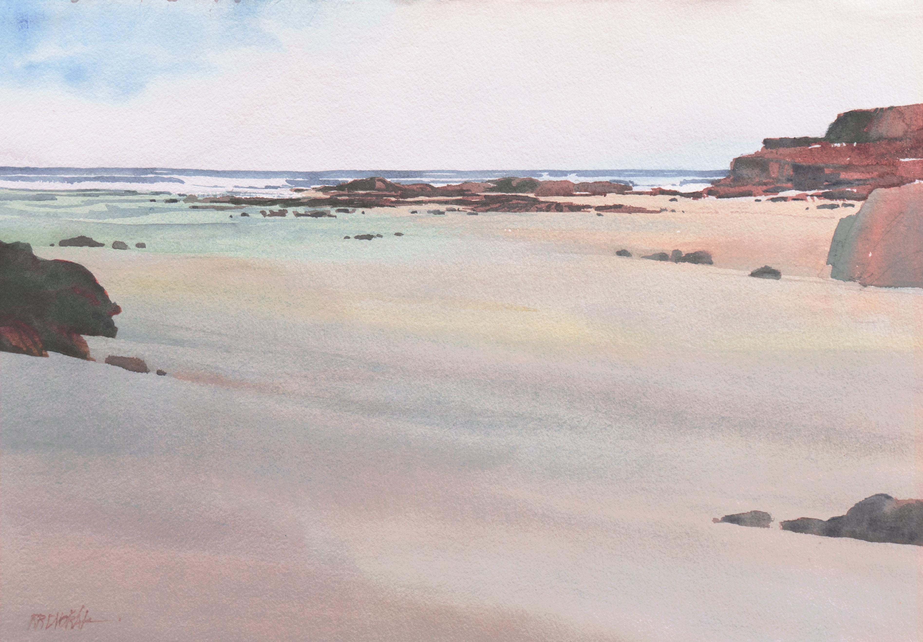 Robert Regis Dvorak Landscape Art - 'Baja Beach, Rosarito', Carnegie and Metropolitan Museums, Smithsonian, NYMOMA