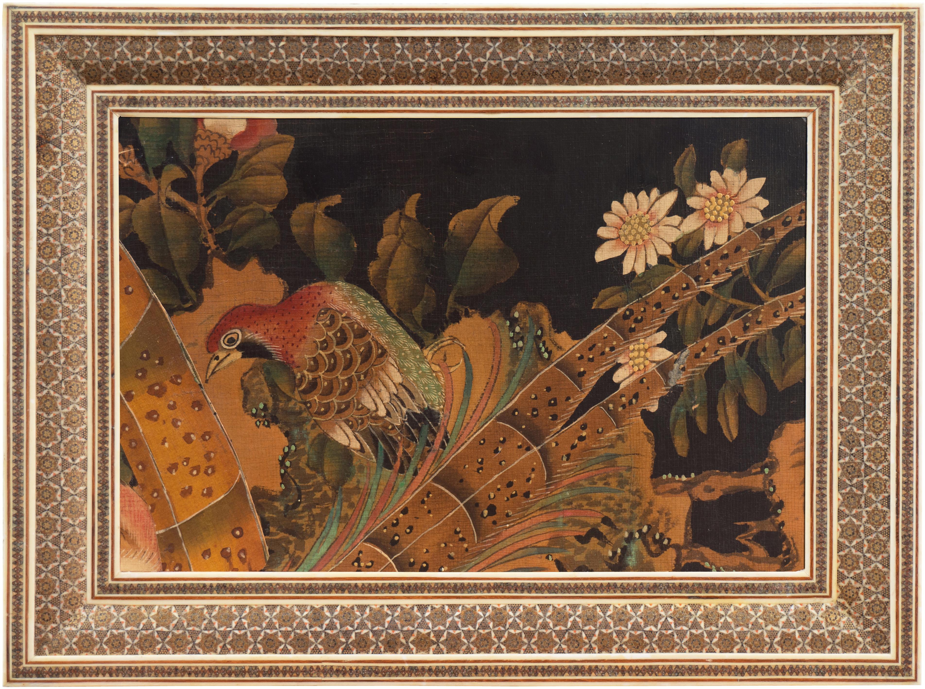 Chinese School, 19th Century Animal Art - 'Bird of Paradise among Flowering Blossoms'
