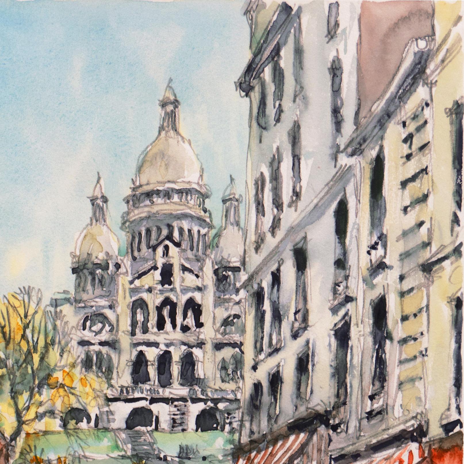 'Montmartre and Sacre Coeur', Paris, Salon D'Automne, Salon Des Independents - Impressionist Art by Pierre Eugene Cambier