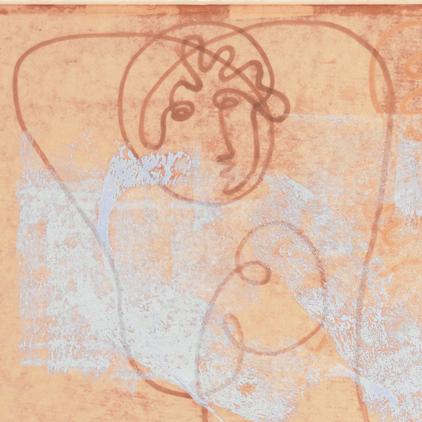« Seated Women » (Femmes assises), dessin continu au trait, réalisateur nommé à l'Oscar, lauréat du BAFTA - Post-impressionnisme Art par Jean Negulesco