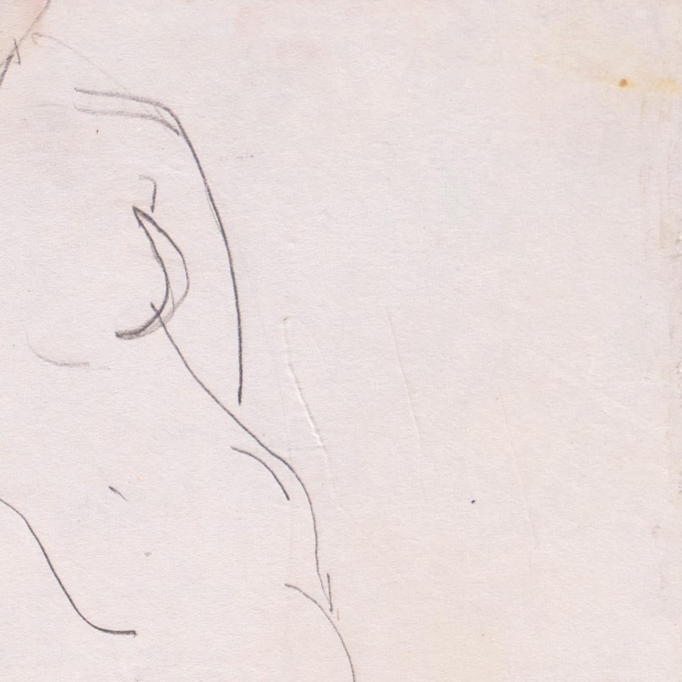 Stamped, verso, with estate stamp for Victor Di Gesu (American, 1914-1988) and created circa 1950.

Winner of the Prix Othon Friesz, Victor di Gesu first attended the Los Angeles Art Center and the Chouinard Art School before moving to Paris where