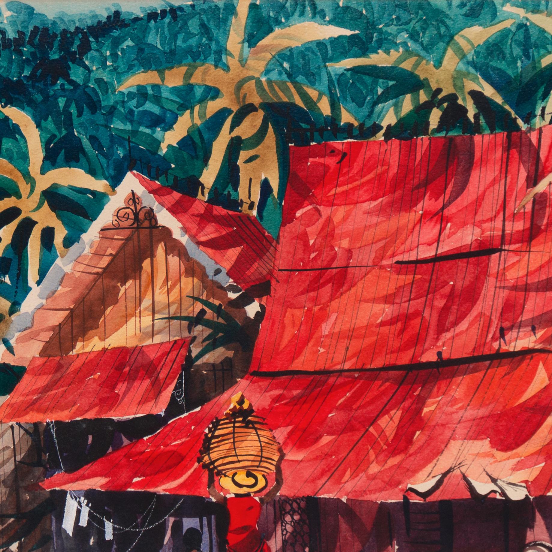 'Kingston, Jamaica', Caribbean, California Watercolor Society, SF Art Institute 1