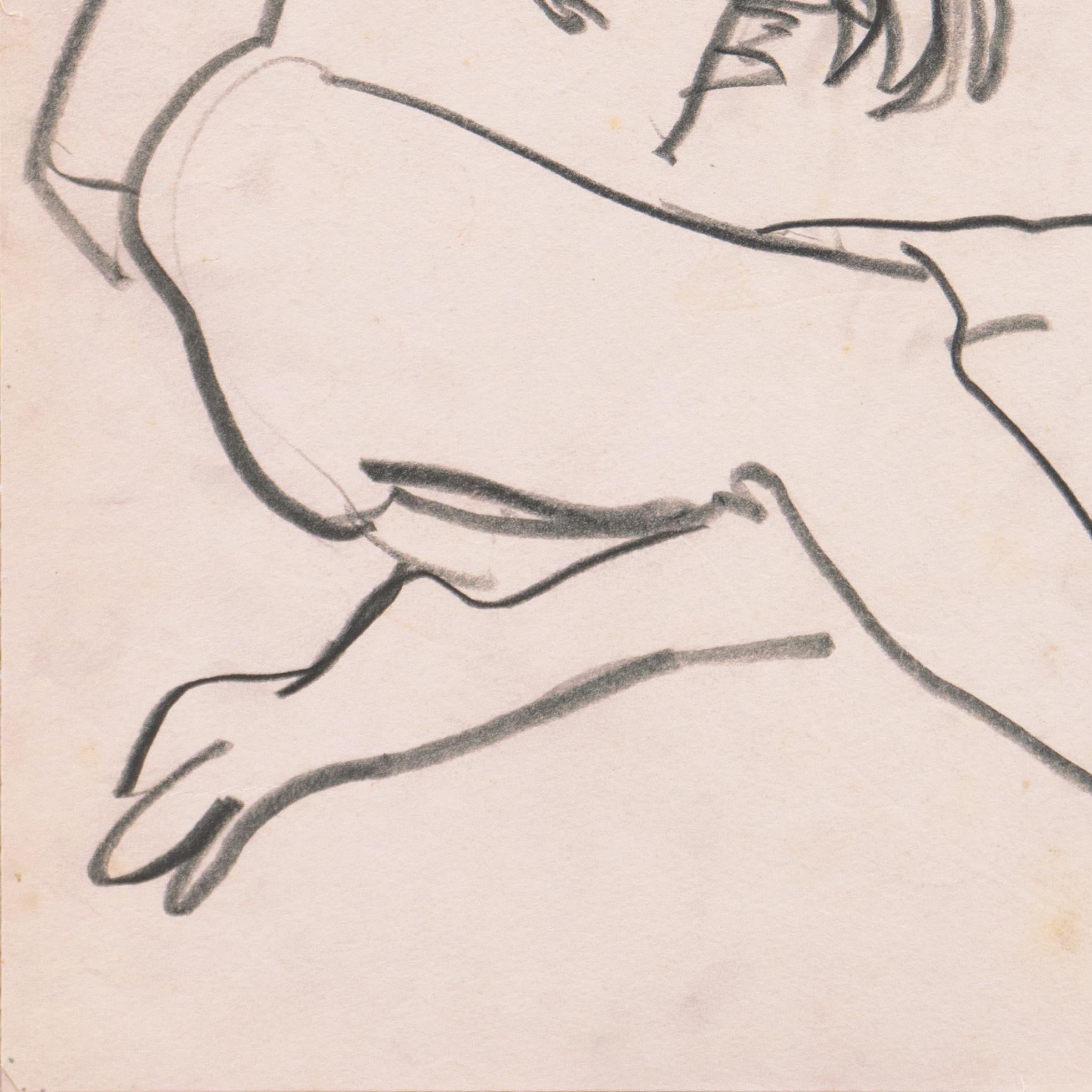 'Seated Nude' Paris, Louvre, Salon d'Automne, Académie Chaumière, LACMA, SFAA For Sale 1
