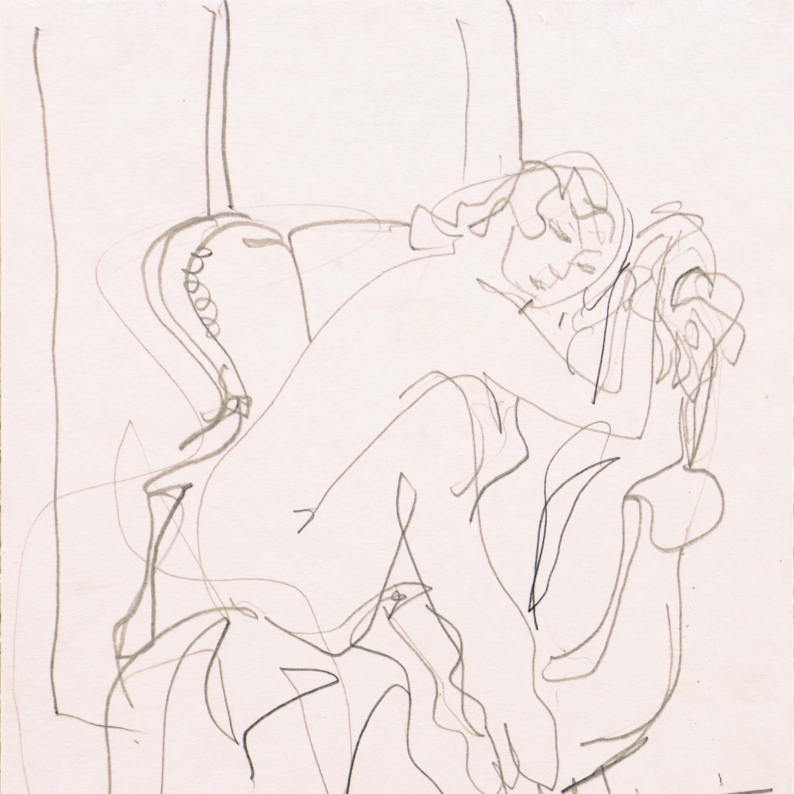 'Seated Nude' Paris, Louvre, Salon d'Automne, Académie Chaumière, LACMA, SFAA For Sale 1