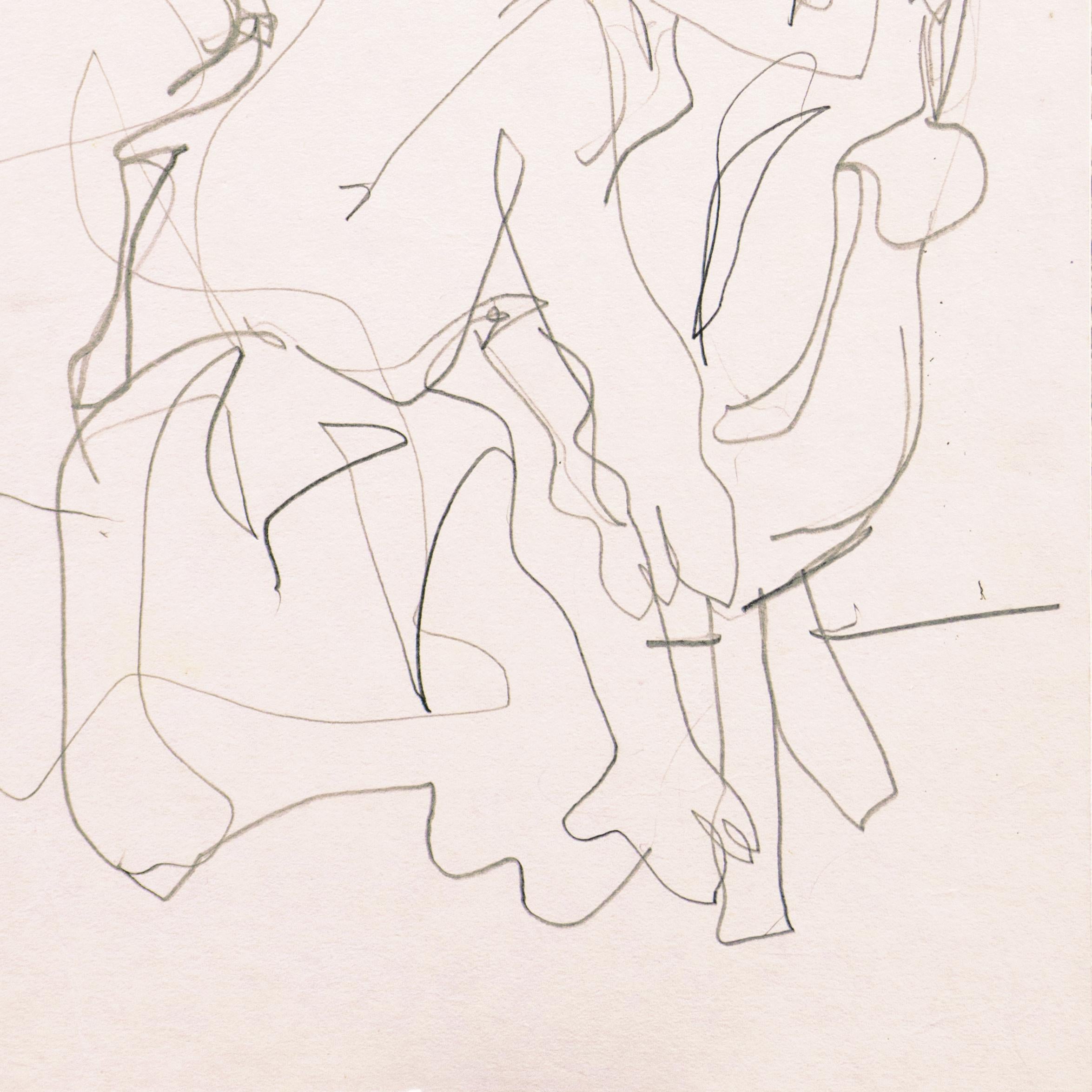 Stamped, verso, with estate stamp for Victor Di Gesu (American, 1914-1988) and created circa 1950.

A graphite study of a young woman shown nude and seated in an armchair.

Winner of the Prix Othon Friesz, Victor di Gesu first attended the Los