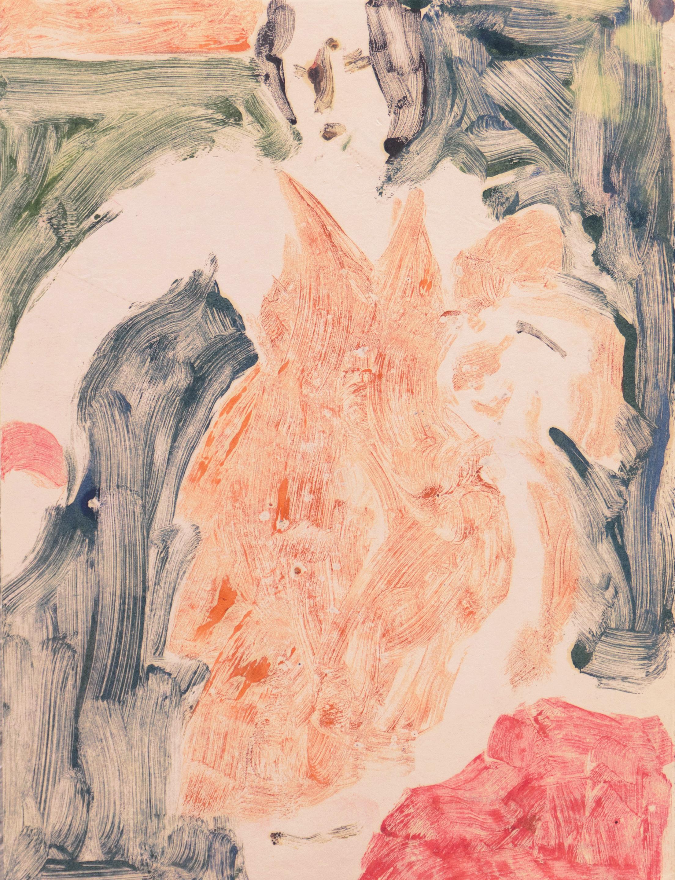Figurative Print de Victor Di Gesu - Mujer bailando" París, Louvre, Salón de Otoño, Academia Chaumière, LACMA, SFAA