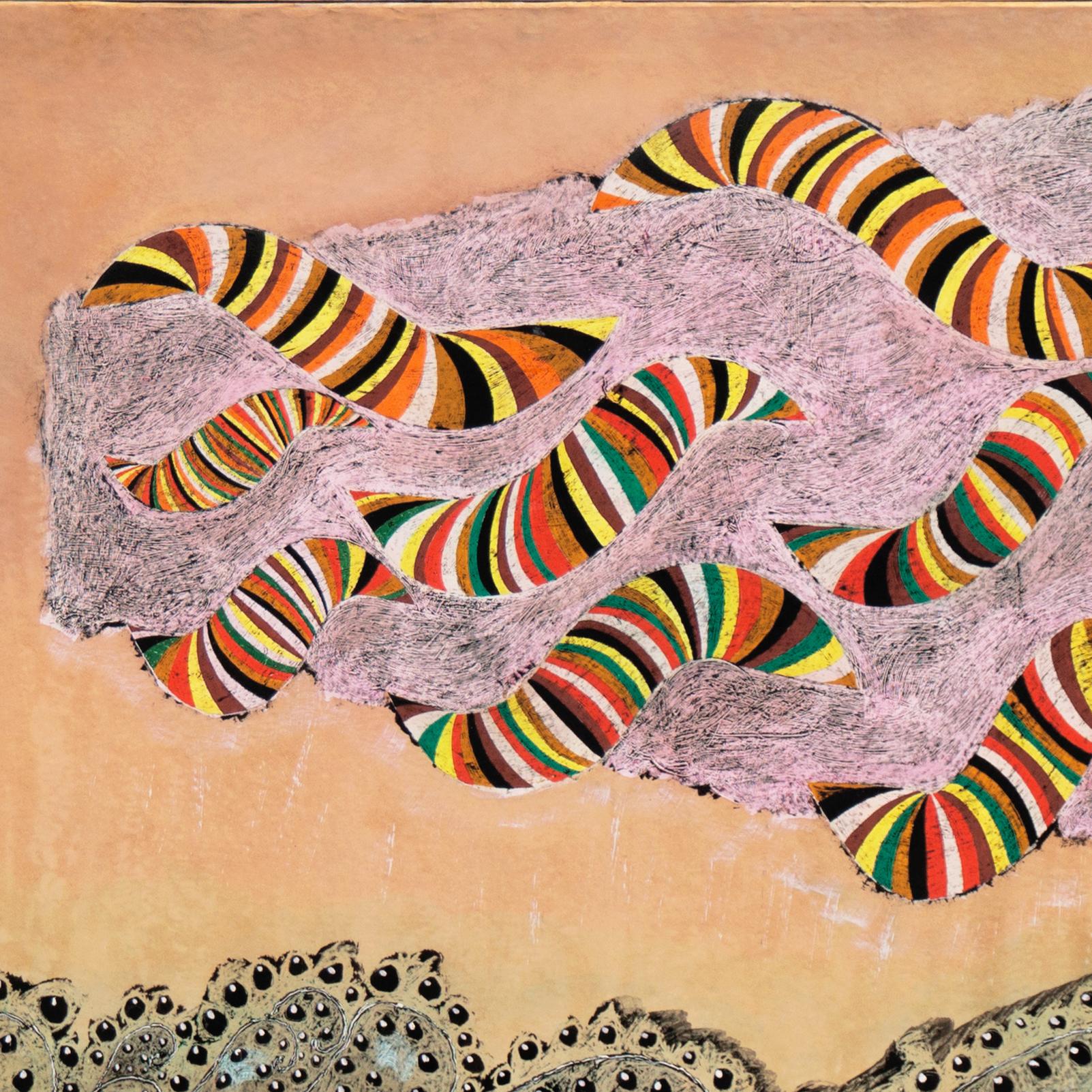 'Biomorphic Abstract', NYMoMA, Paris, XXXII Venice Biennale, MALI, Lima, Peru - Brown Abstract Painting by Emilio Rodríguez Larraín