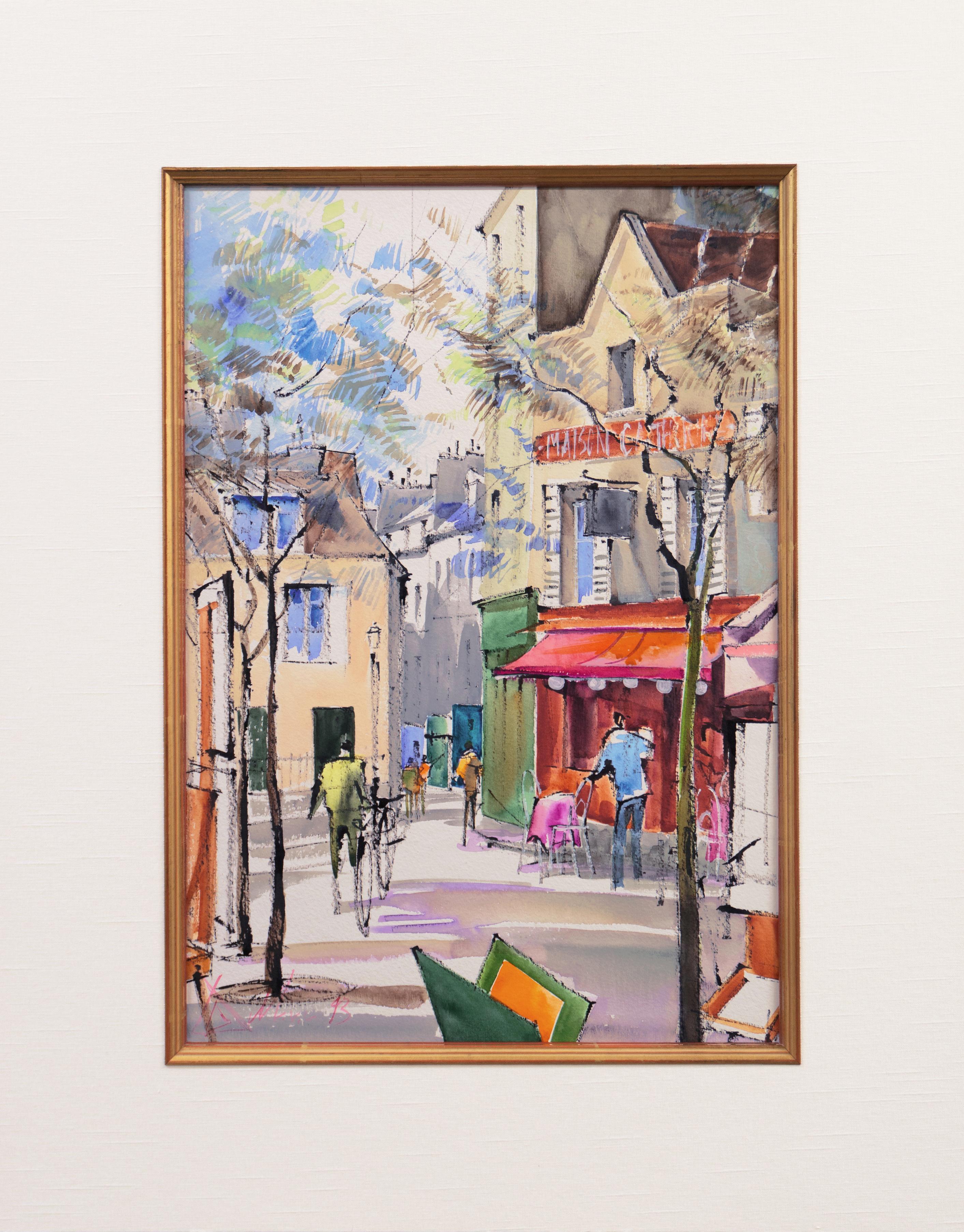 'Maison Catherine, Montmartre', La Mere Catherine, Place du Tertre, Paris - Post-Impressionist Art by 20th Century French School