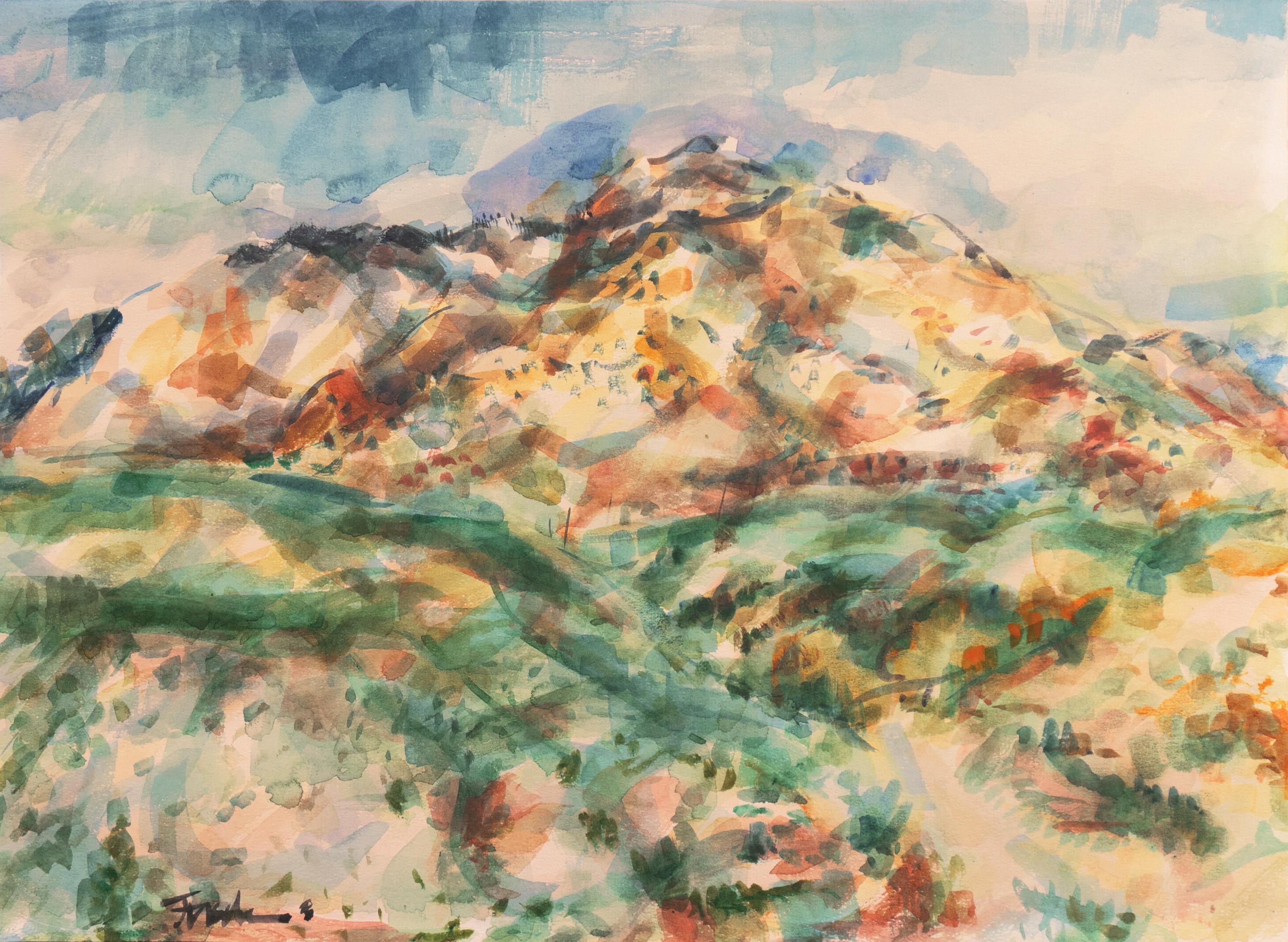Bill Firschein Landscape Art - 'Four Hills, Albuquerque' McDowell Fellowship, Dallas Museum of Art, Guggenheim