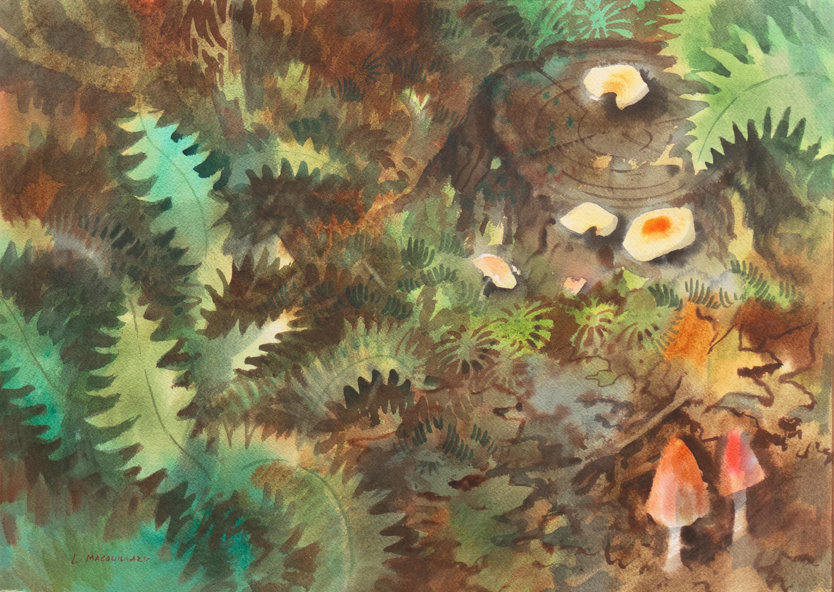Landscape Art de  Louis Macouillard  - Helechos y setas", Liga de Estudiantes de Arte, CCAC, Asociación de Arte de San Francisco