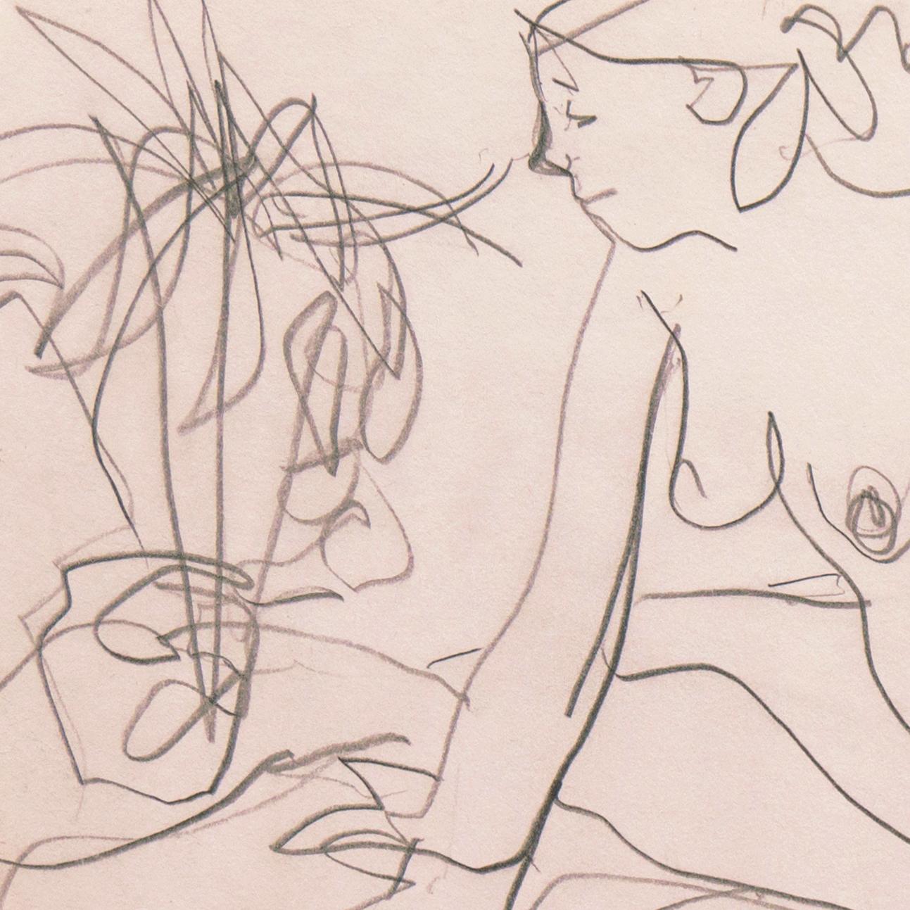 'Seated Nude' Paris, Louvre, Salon d'Automne, Académie Chaumière, LACMA, SFAA - Post-Impressionist Art by Victor Di Gesu